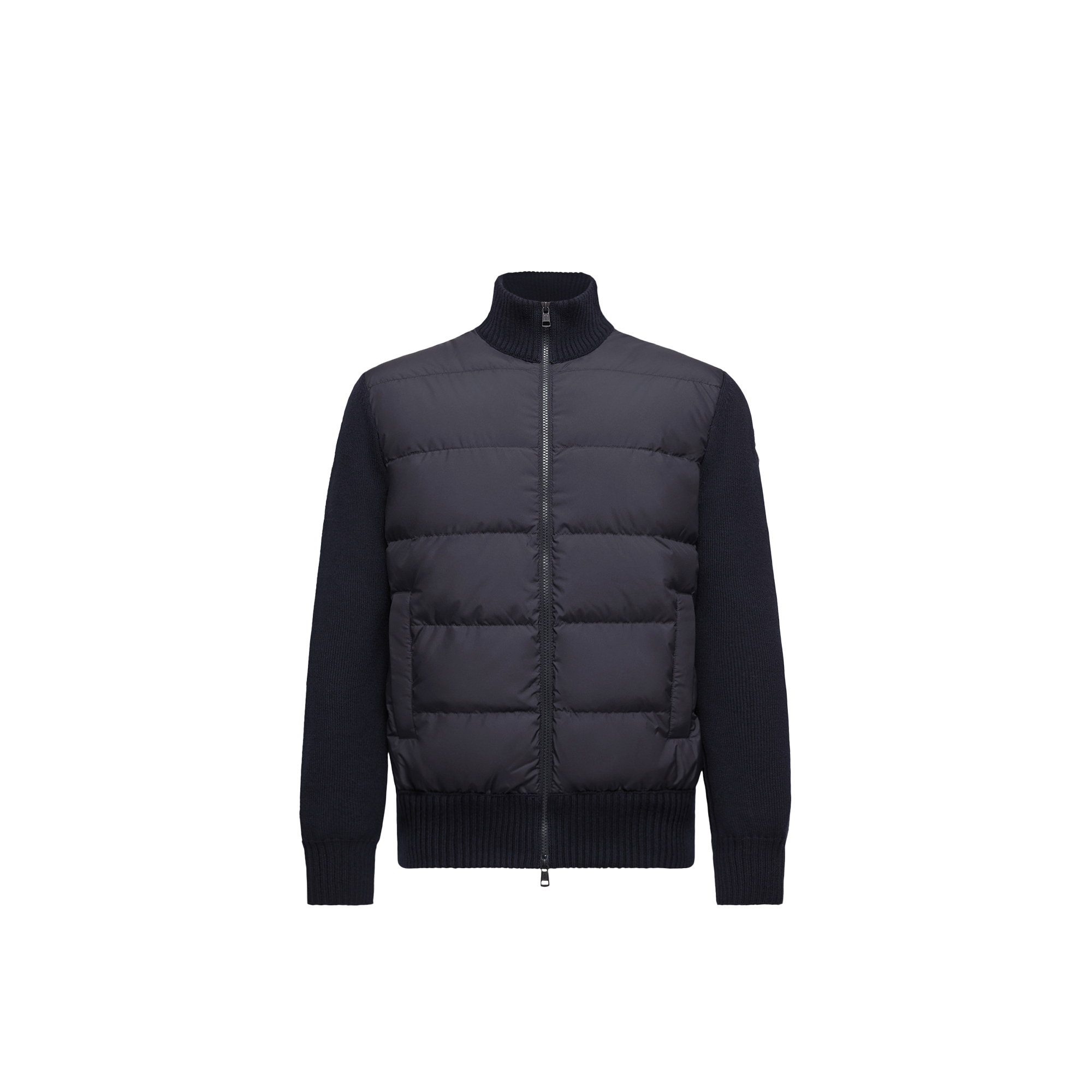 Moncler   Padded Wool Zip-Up Cardigan for Men in Blue, Size: L