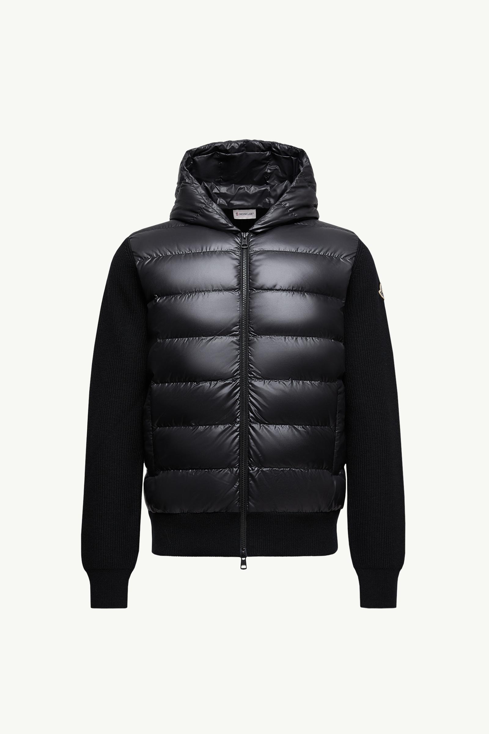Padded Wool Zip-Up Hoodie Men Black Moncler, 1 of 0