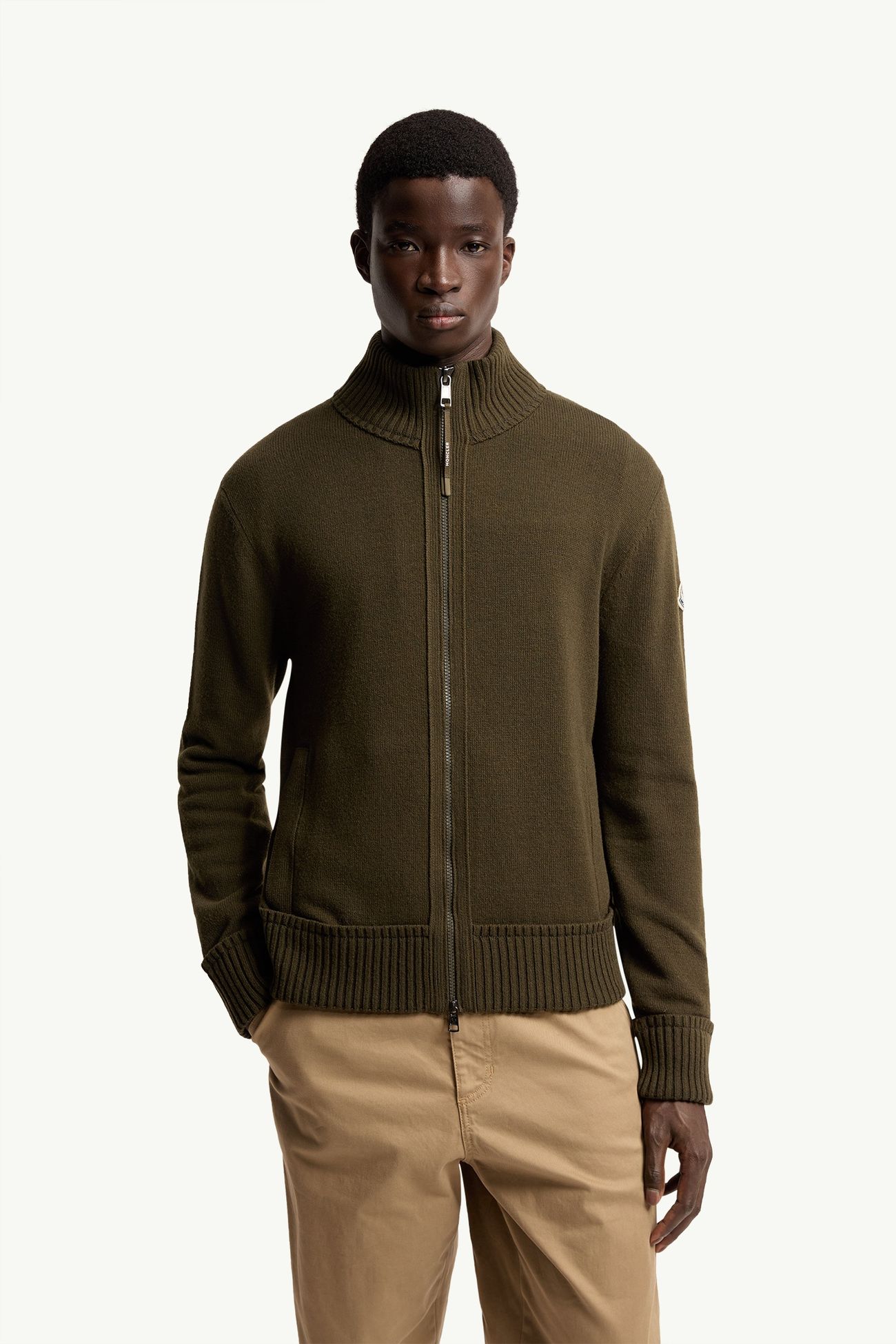 カーディガン メンズ オリーブグリーン Moncler 3