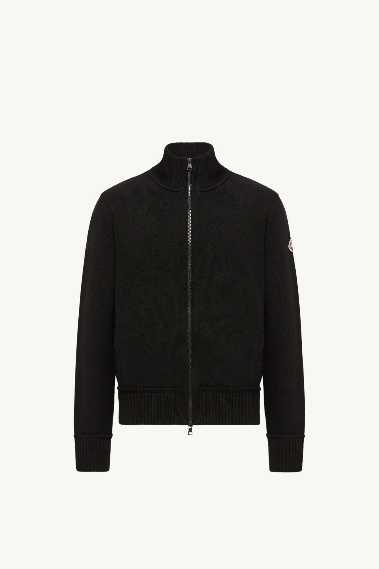 Cardigan zippé en laine et cachemire Hommes Noir Moncler 2
