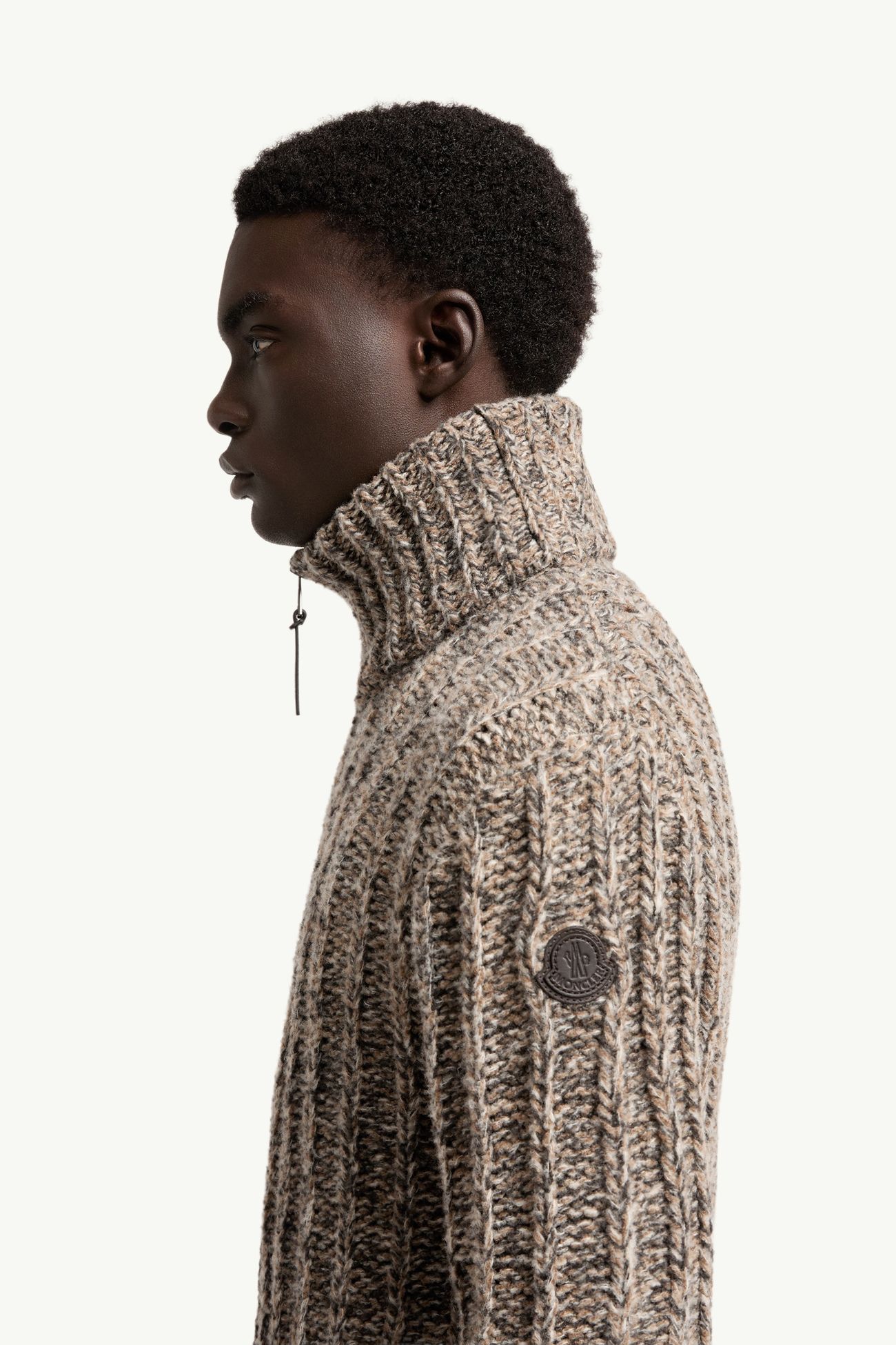 男士羊毛混纺拉链开衫 男士 灰色 Moncler 1