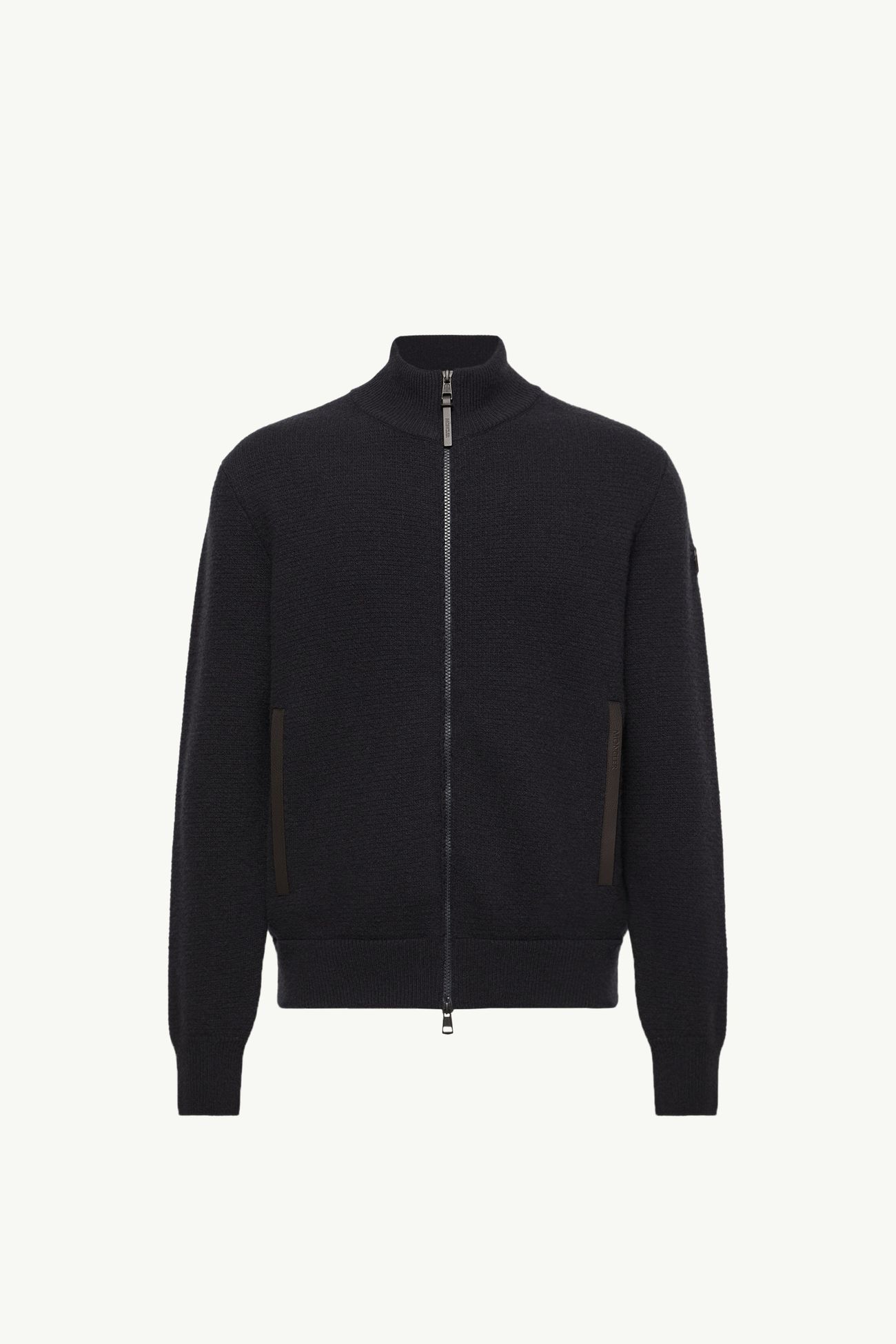 Wool & Cashmere Blend Zip-Up Cardigan Men Dark Blue Moncler 2