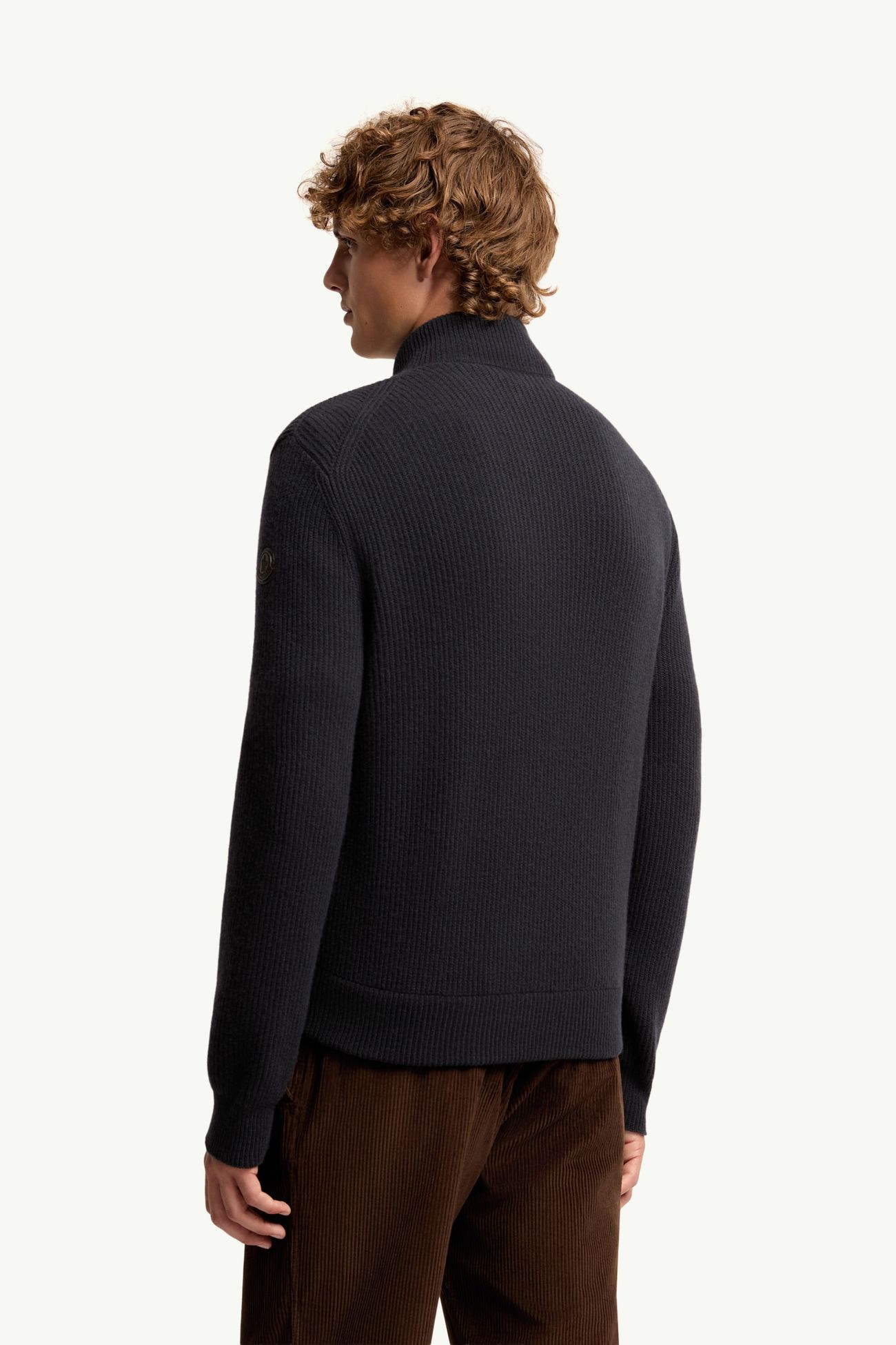 Wool-Cashmere Down Cardigan Men Dark Blue Moncler 4
