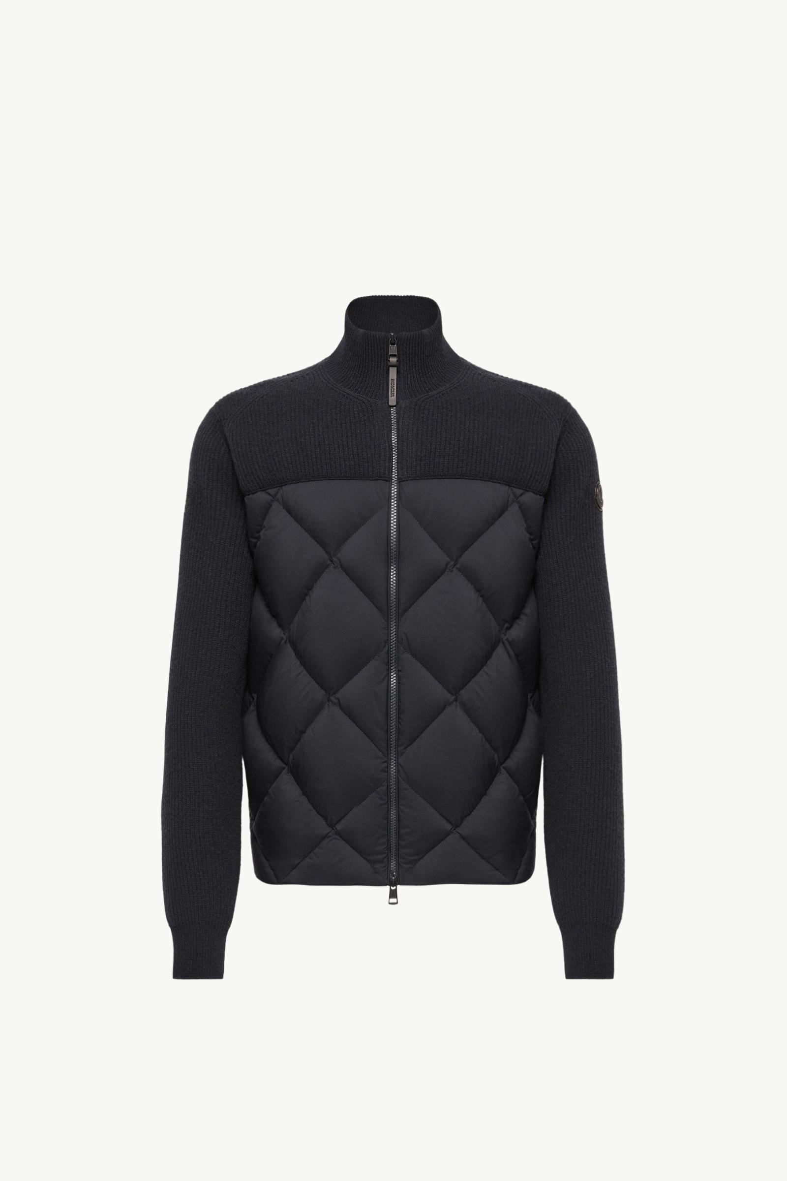 Wool-Cashmere Down Cardigan Men Dark Blue Moncler, 1 of 0