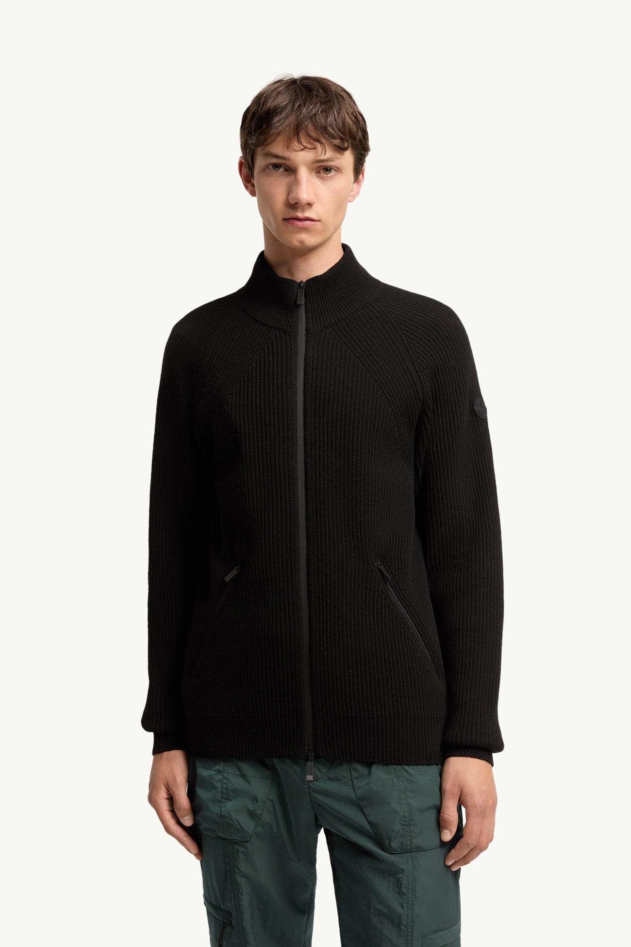 男士山羊绒混纺拉链开衫 男士 黑色 Moncler 3