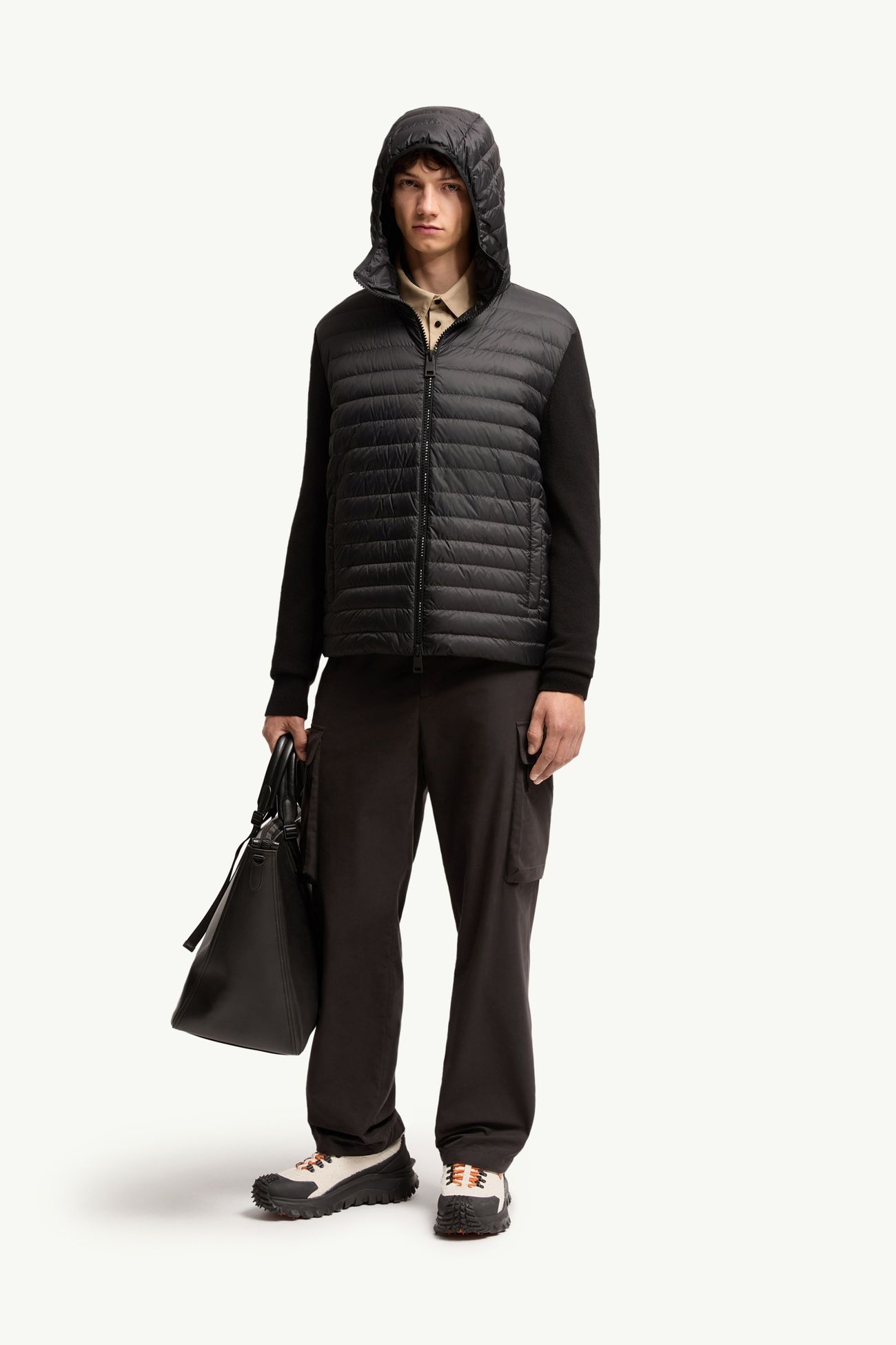 男士加衬山羊绒混纺开衫 男士 黑色 Moncler 0