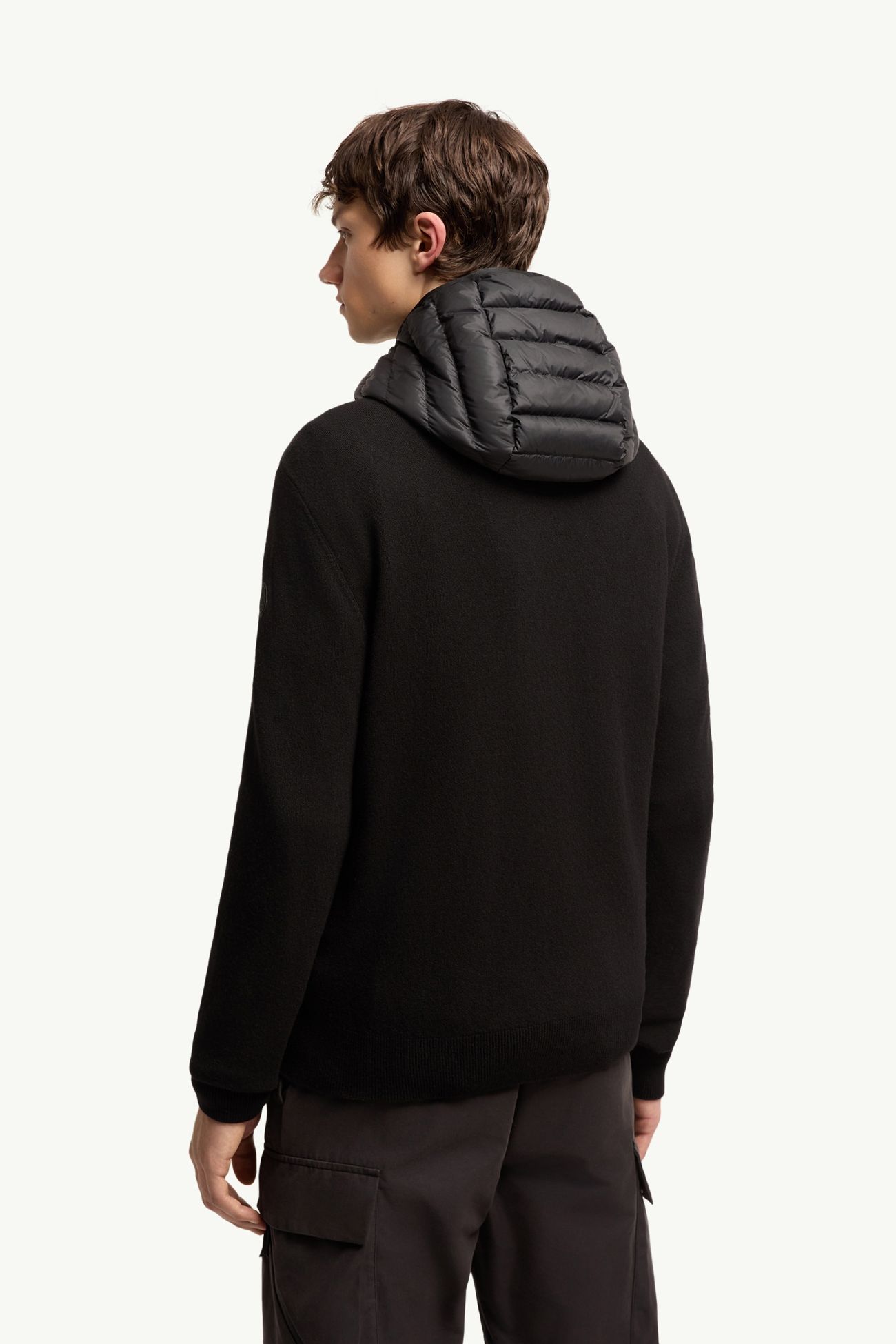 Padded Cashmere Blend Cardigan Men Black Moncler 4