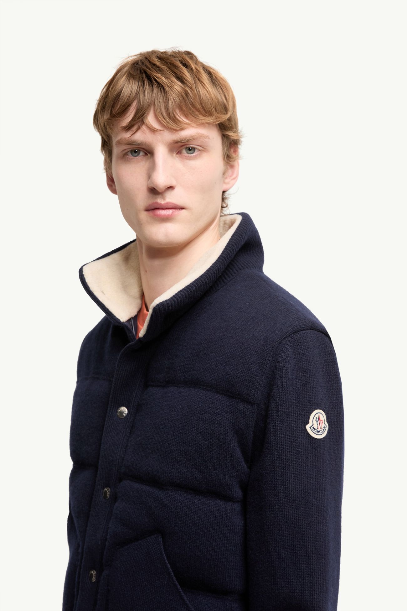 Cárdigan de mezcla de lana y cachemira Hombre Azul marino Moncler 1