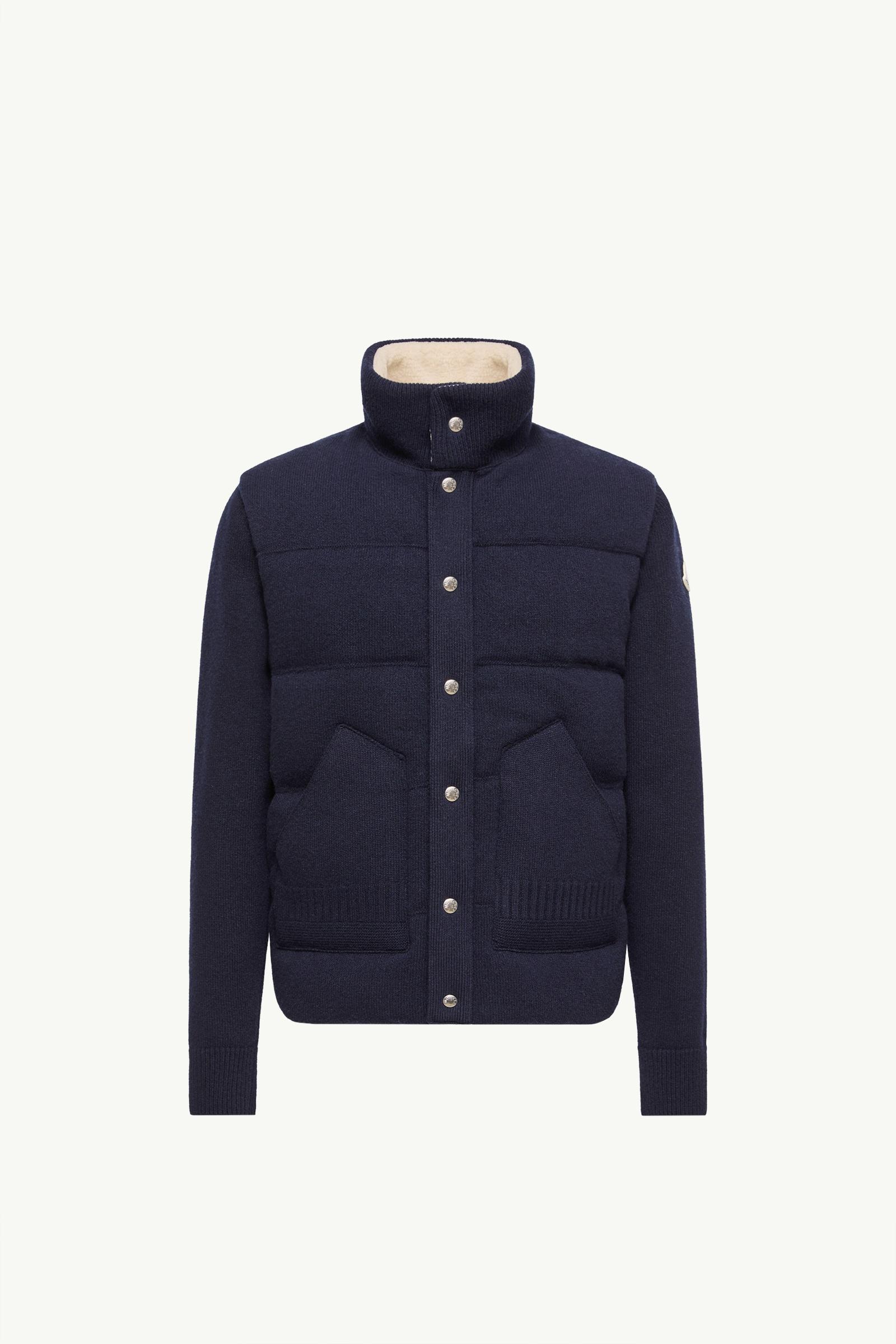 Wool & Cashmere Blend Cardigan Men Navy Blue Moncler, 1 of 0
