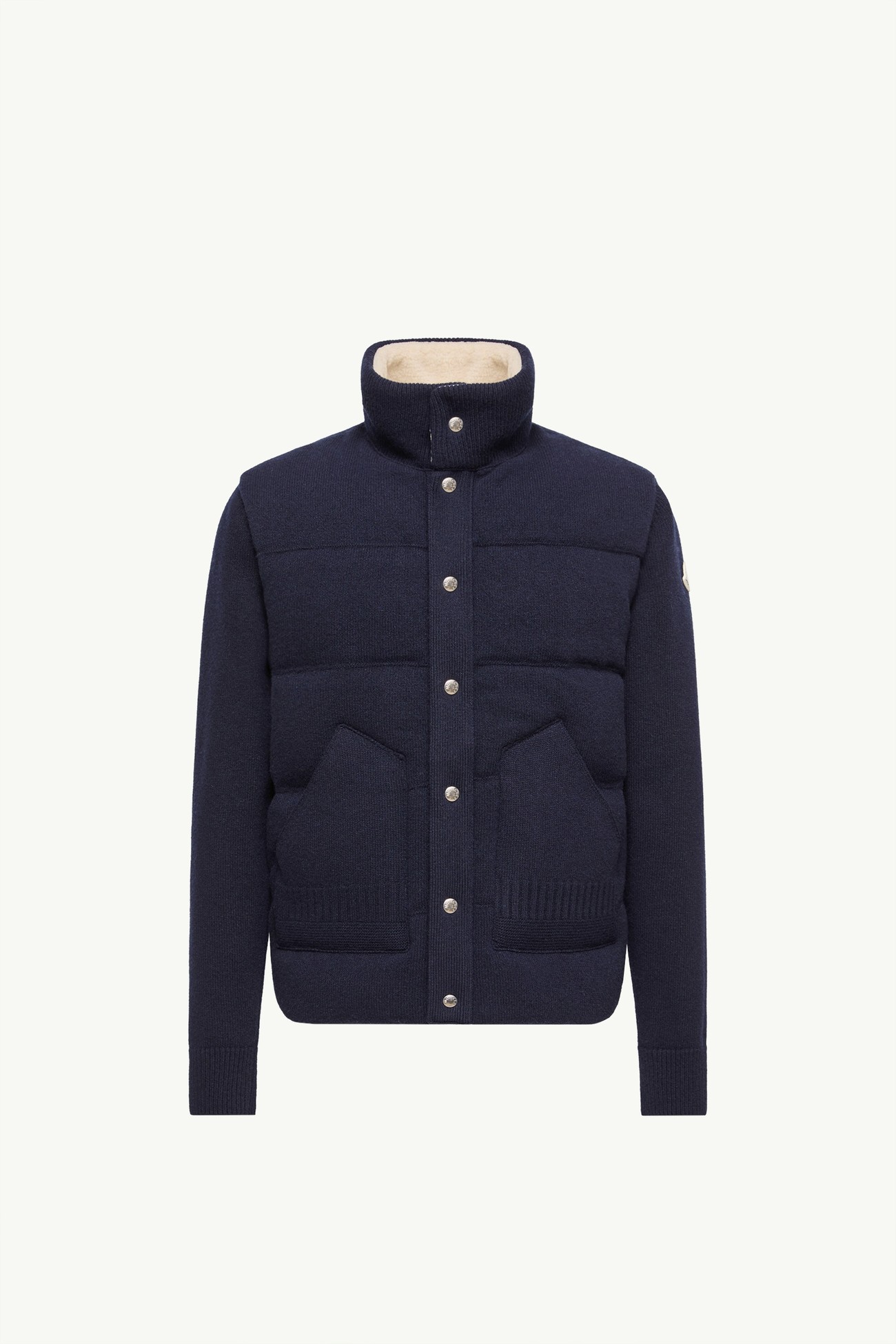 羊毛羊絨混紡開襟毛衣 男士 海軍藍色 Moncler 2