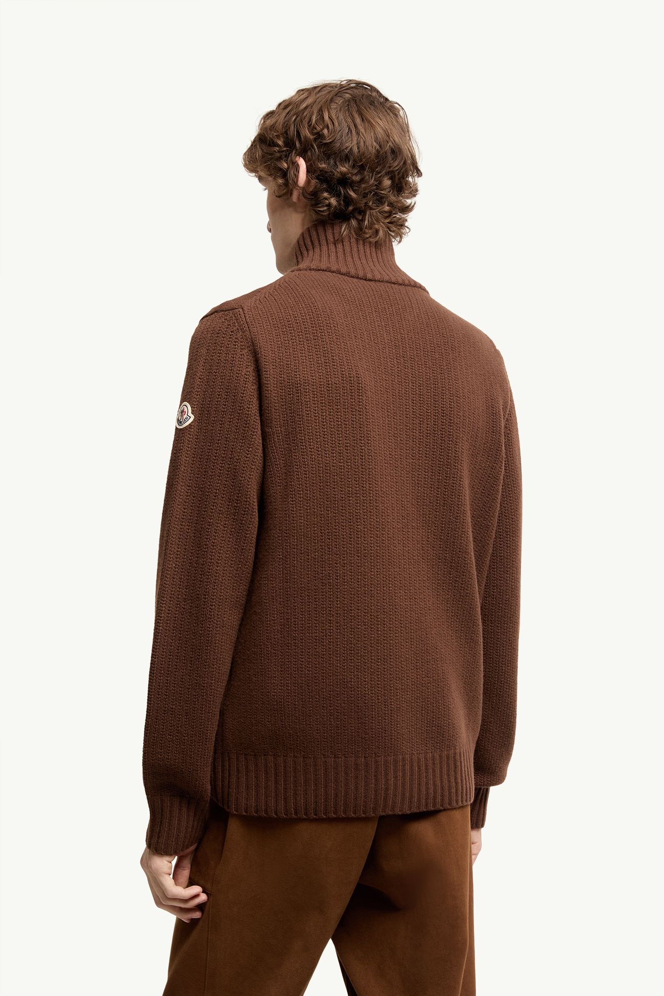 Strickjacke aus Wolle und Kaschmir Herren Braun Moncler 4