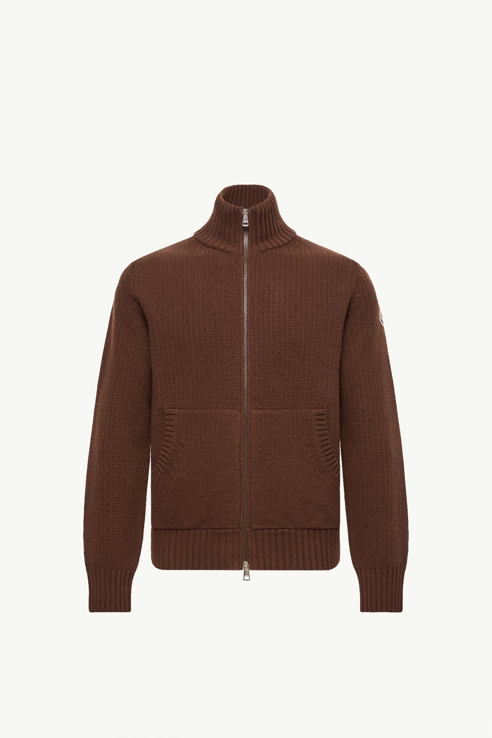 Wool & Cashmere Blend Cardigan Men Brown Moncler, 1 of 0
