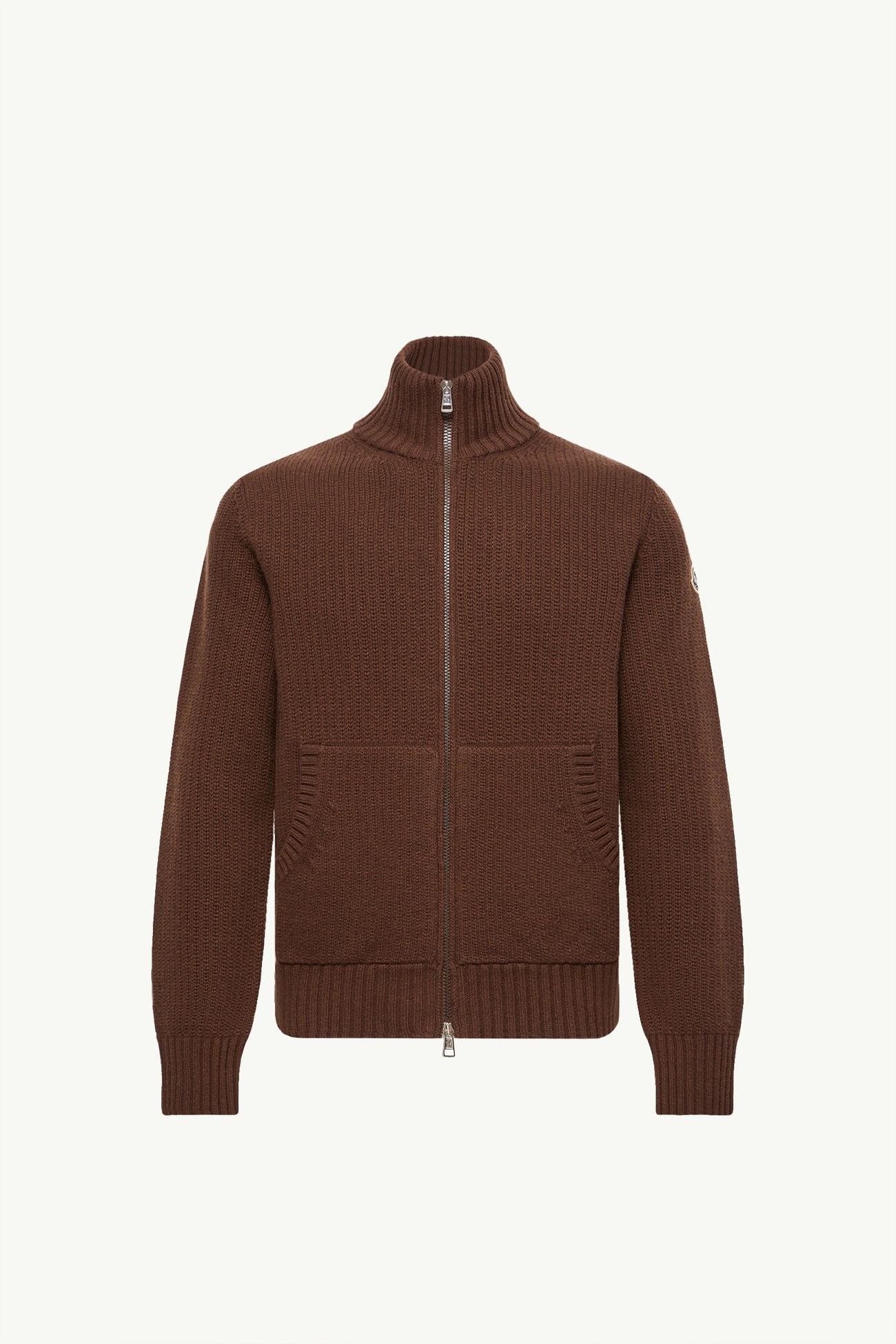 Wool & Cashmere Blend Cardigan Men Brown Moncler 2