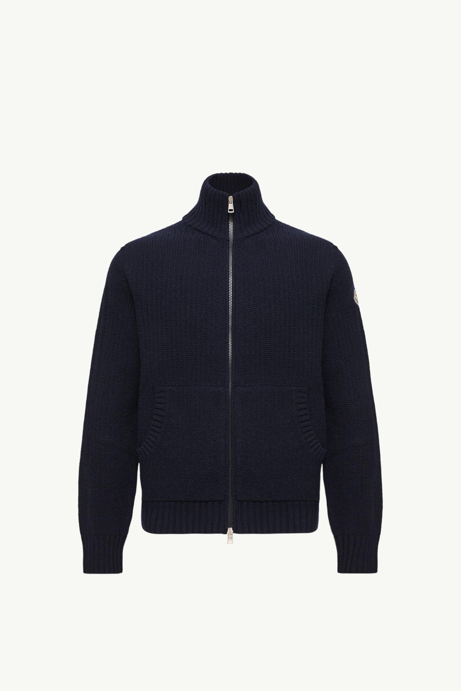 Wool & Cashmere Blend Cardigan Men Navy Blue Moncler, 1 of 0