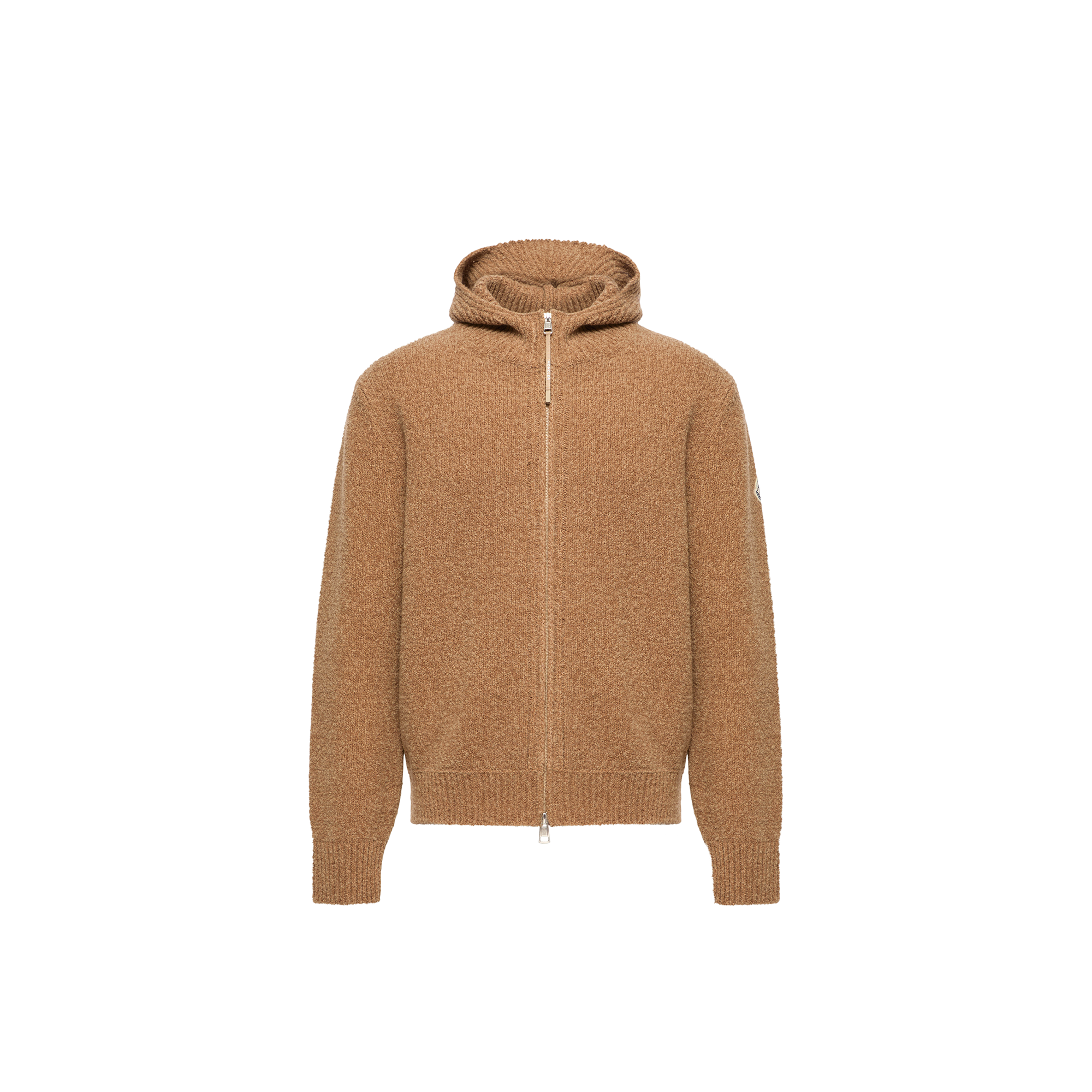 Moncler Kapuzenpullover Mit Reißverschluss Aus Bouclé-Wolle für Herren in Beige in Größe: Xl