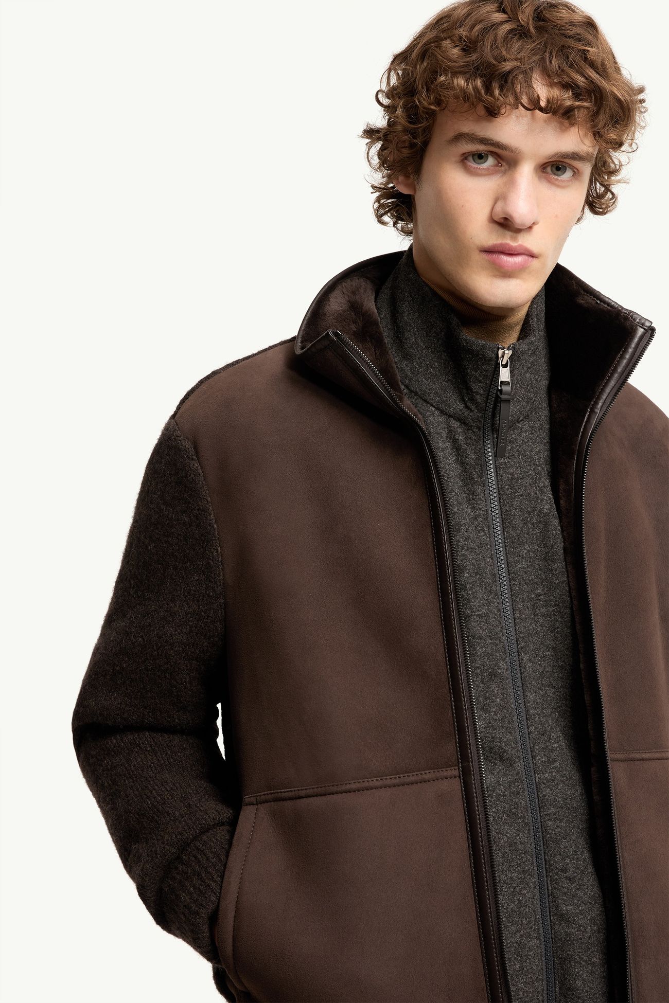 Strickjacke aus Wolle mit Reißverschluss Herren Braun Moncler 5