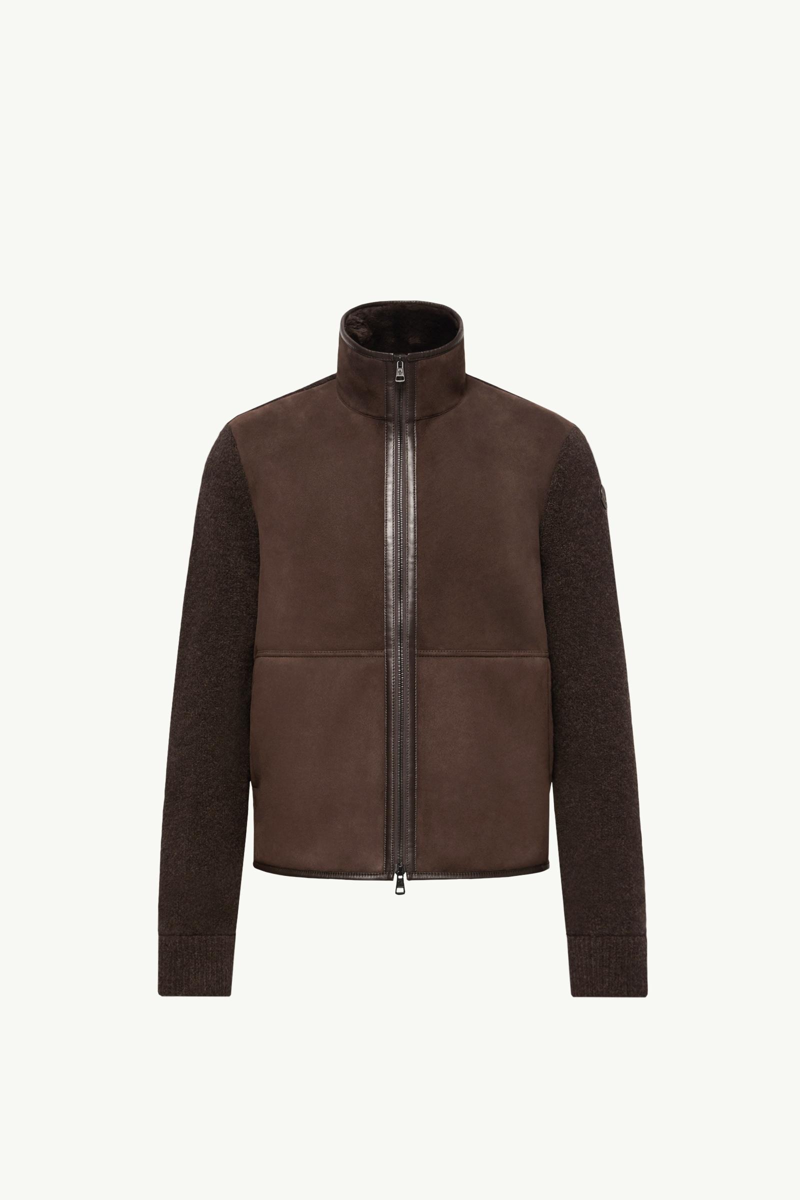 Wool  Zip-Up Cardigan Men Brown Moncler, 1 of 0