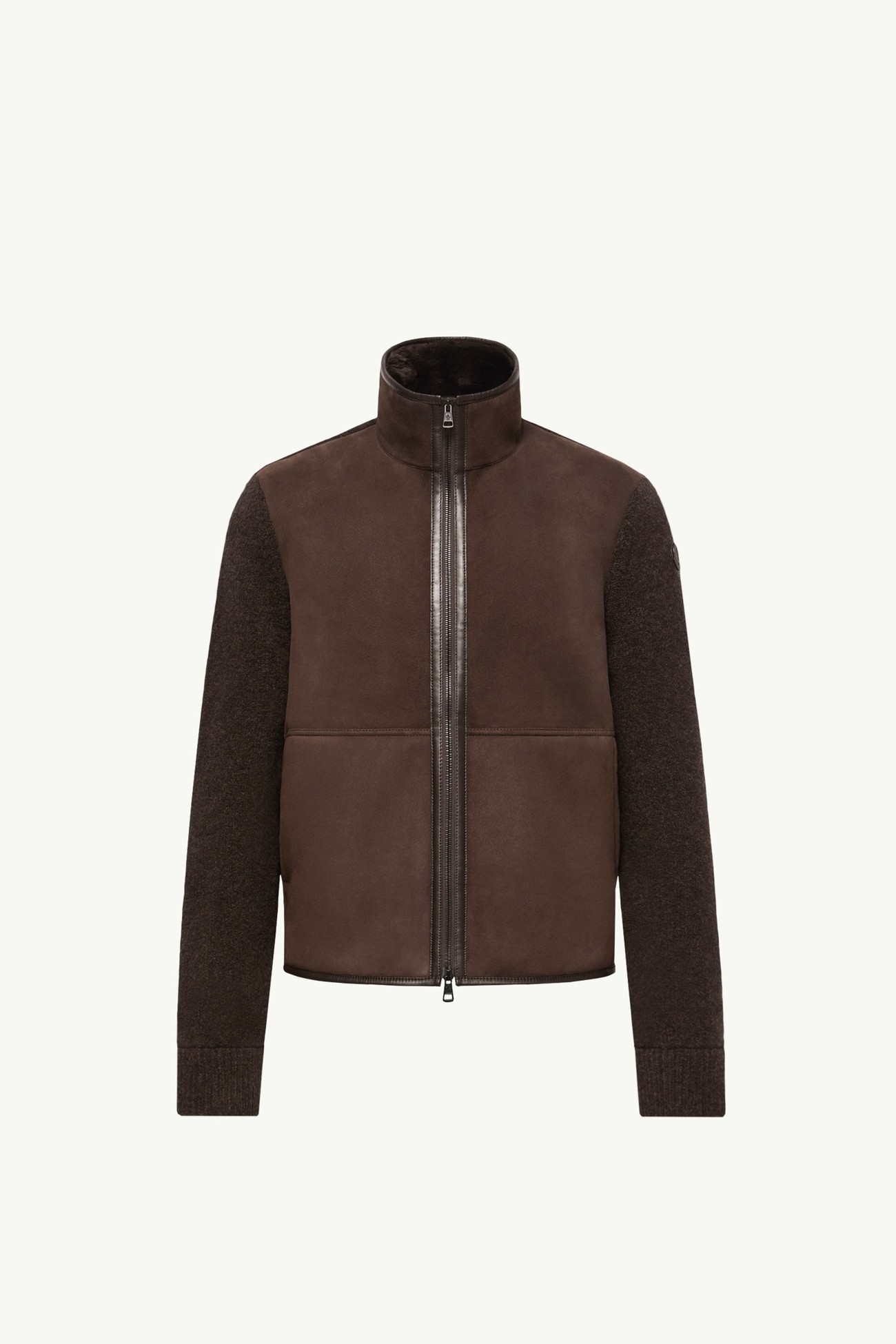 Strickjacke aus Wolle mit Reißverschluss Herren Braun Moncler 2