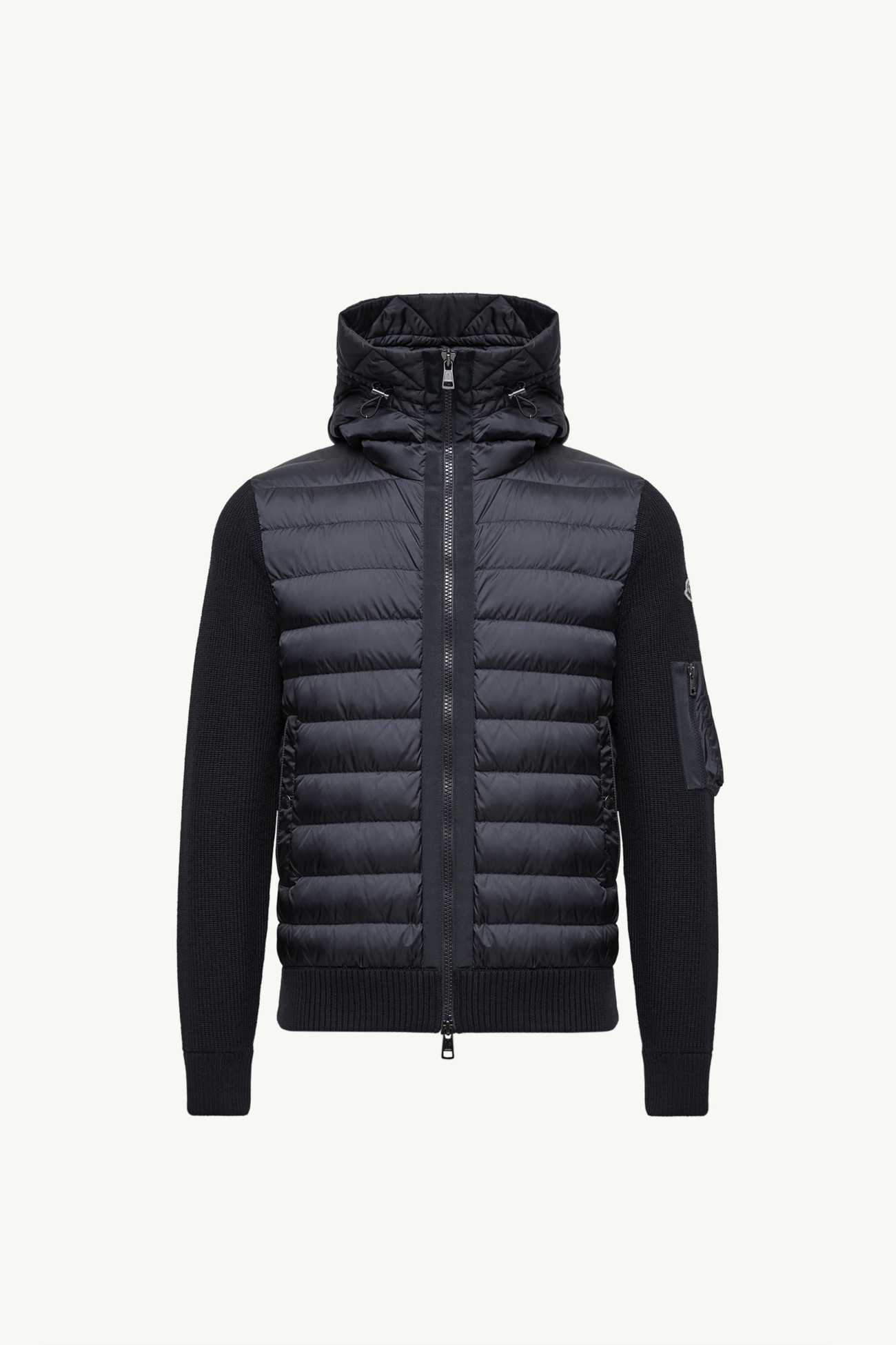 Cardigan zippé matelassé Hommes Bleu marine Moncler 2
