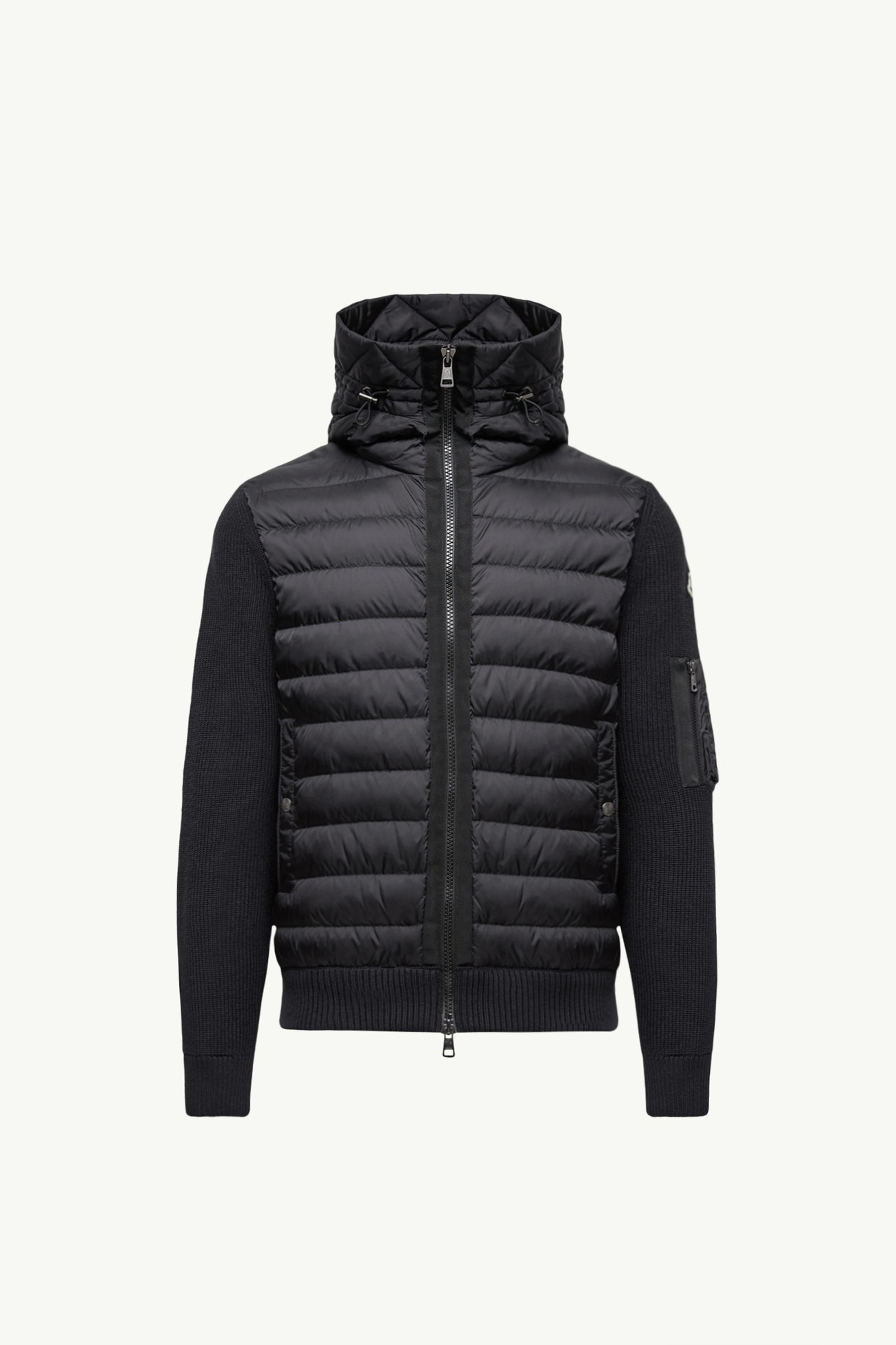 Padded Zip-Up Cardigan Men Black Moncler 2