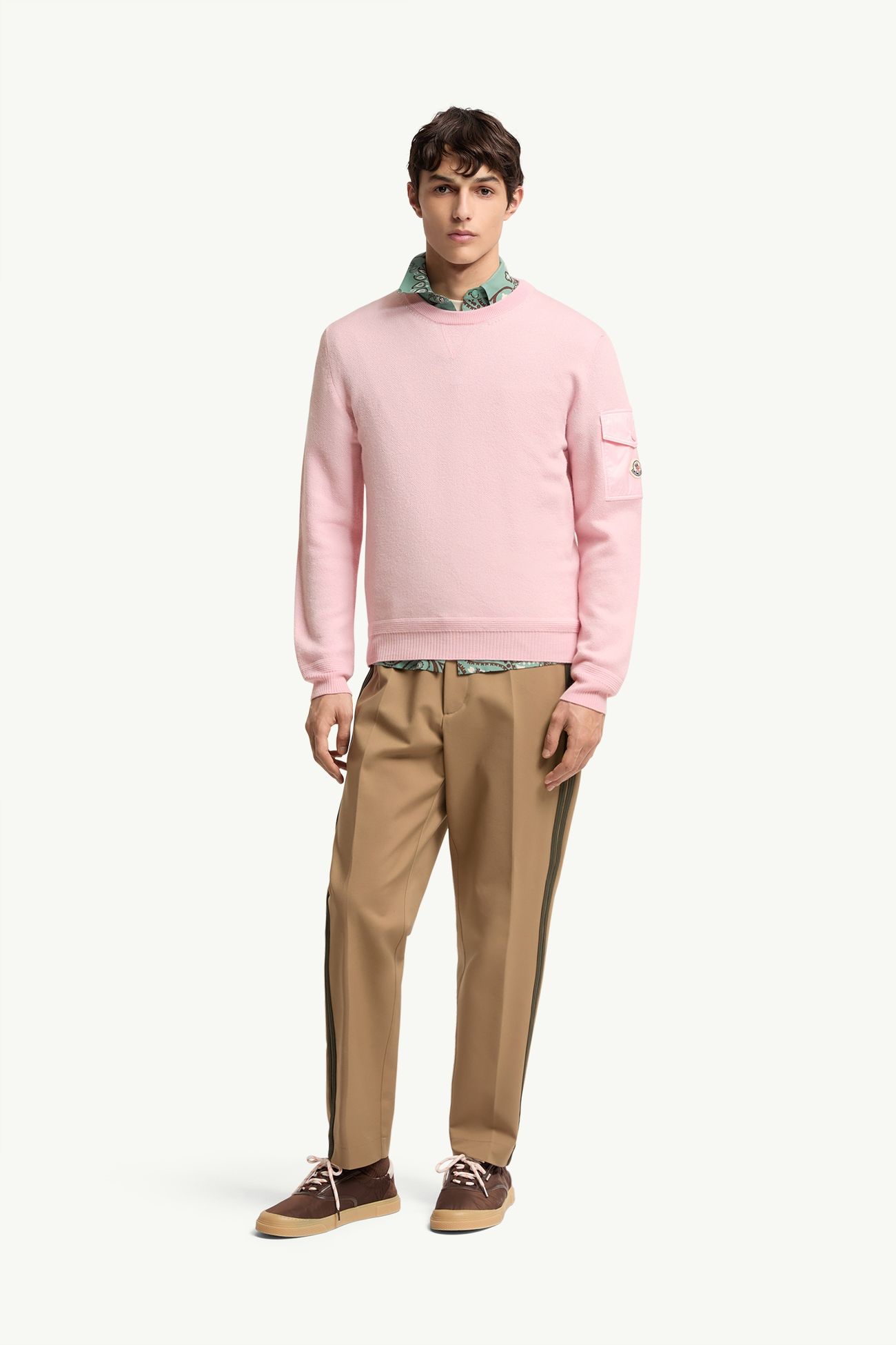 Wool Jumper Men Light Pink Moncler 0