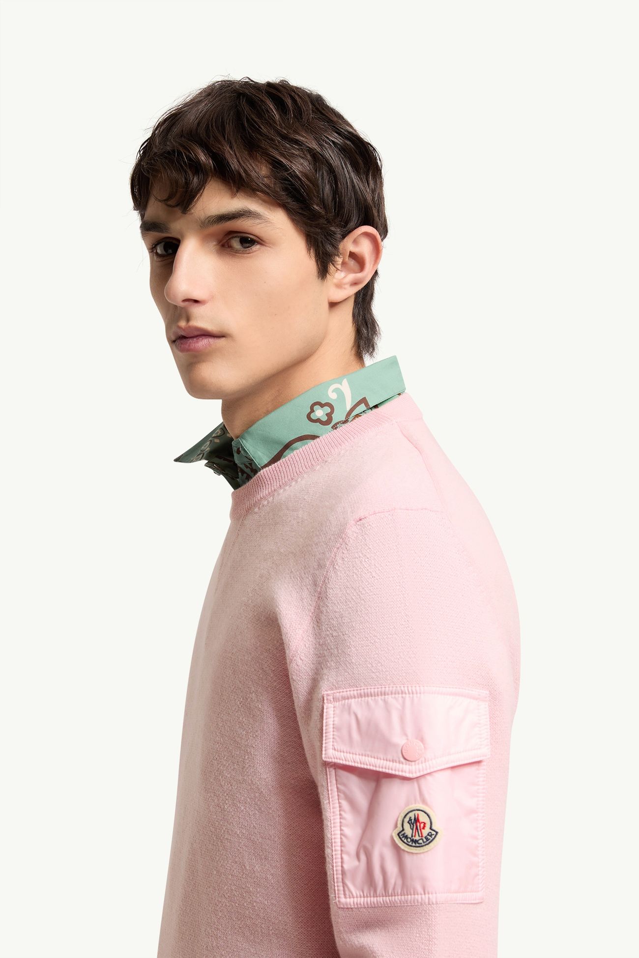 Wool Jumper Men Light Pink Moncler 1