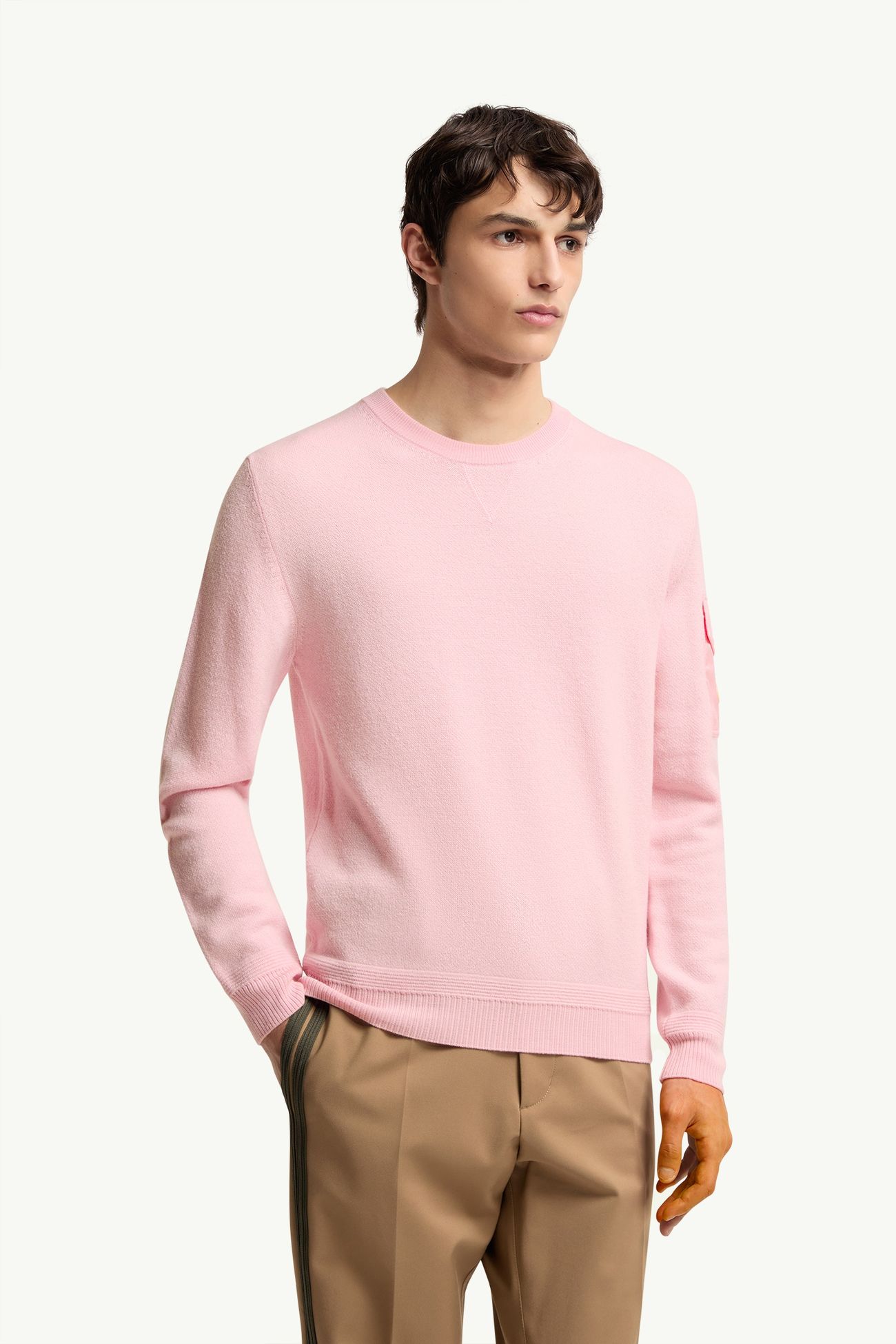 Pull en laine Hommes Rose Clair Moncler 3