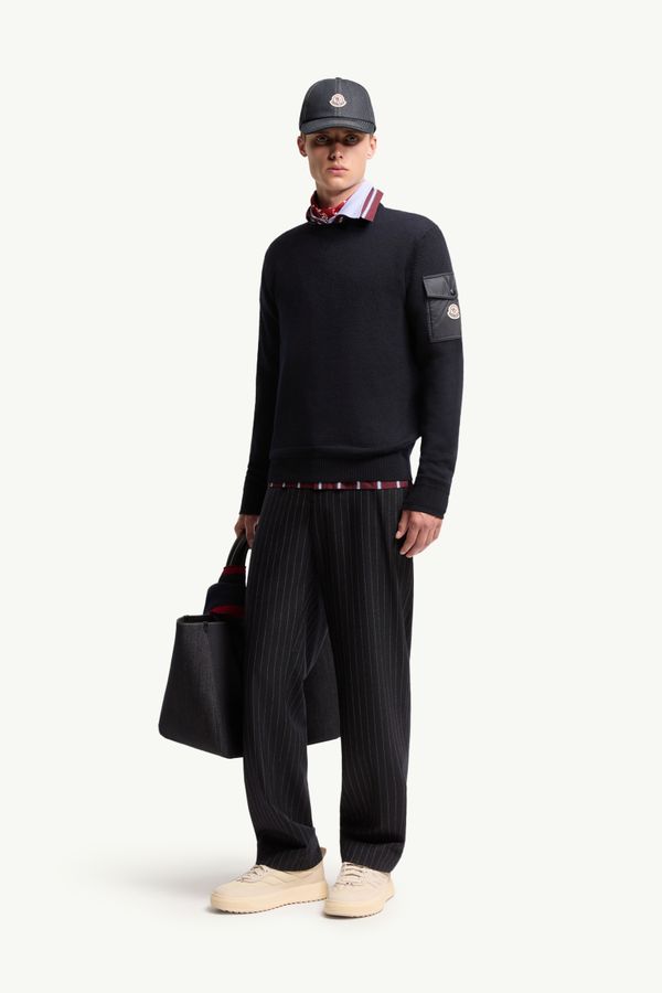 男士羊毛毛衣 男士 海军蓝色 Moncler 0