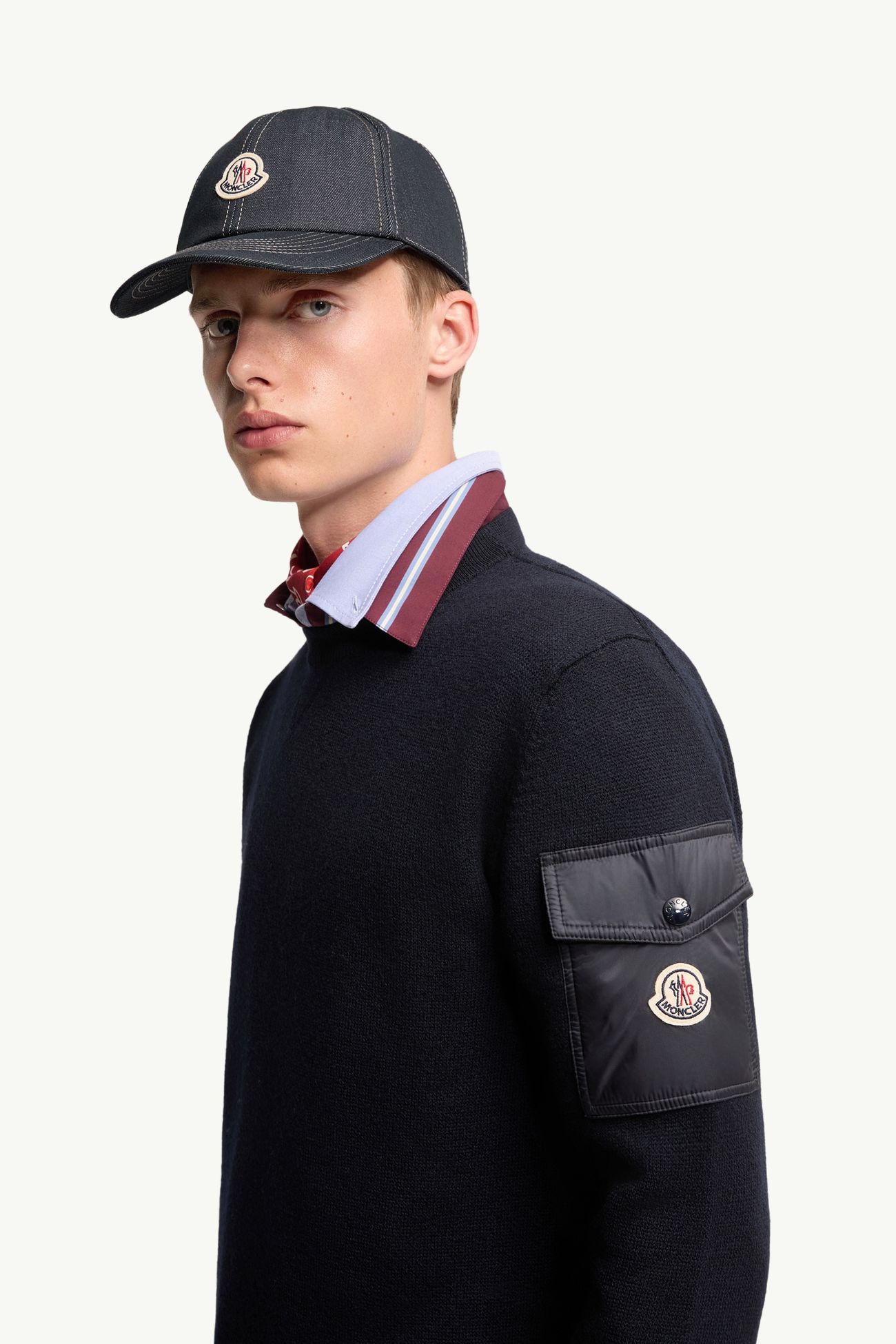 Pull en laine Hommes Bleu marine Moncler 1