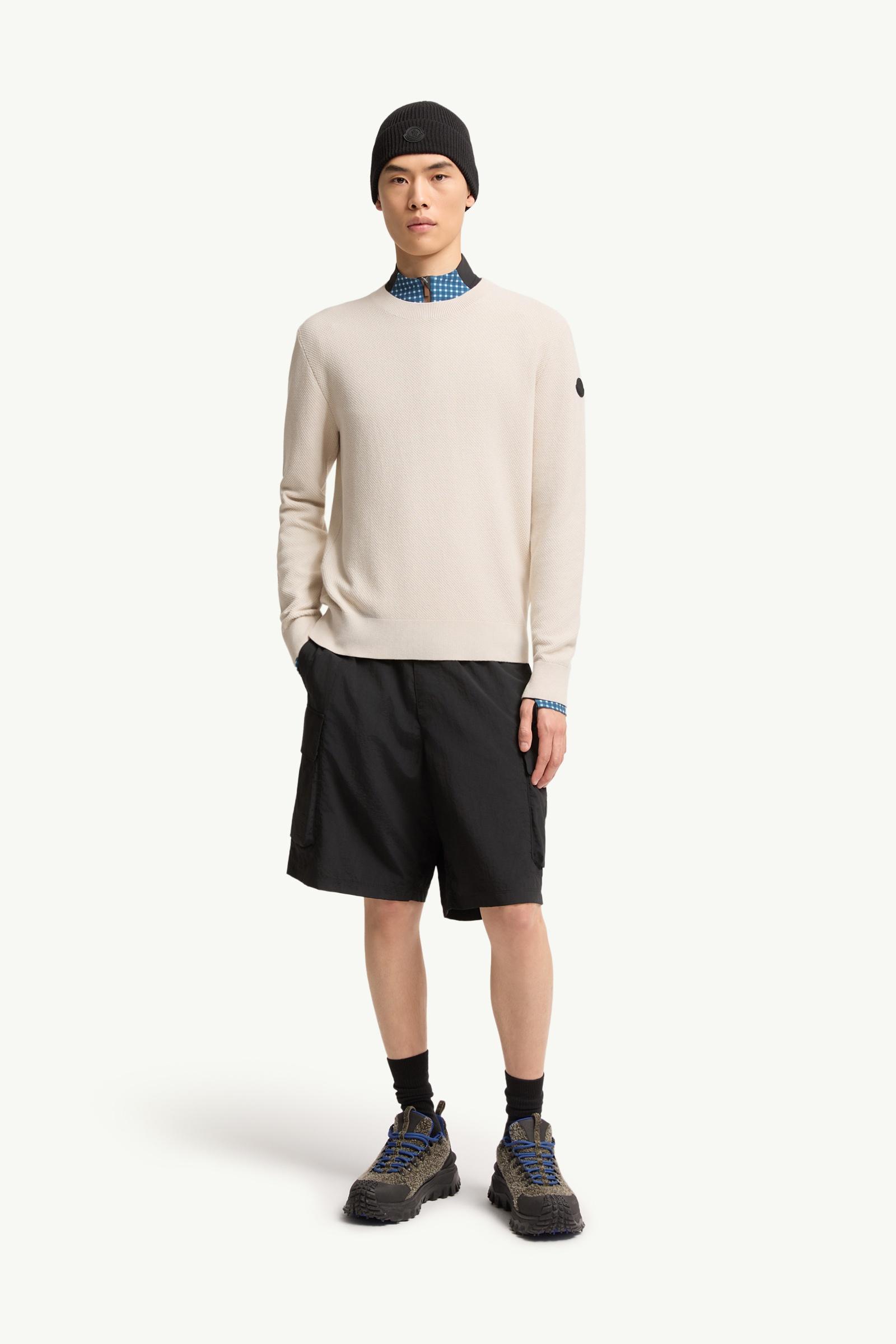 Cotton Knit Jumper Men White Ivory Moncler, 1 of 0