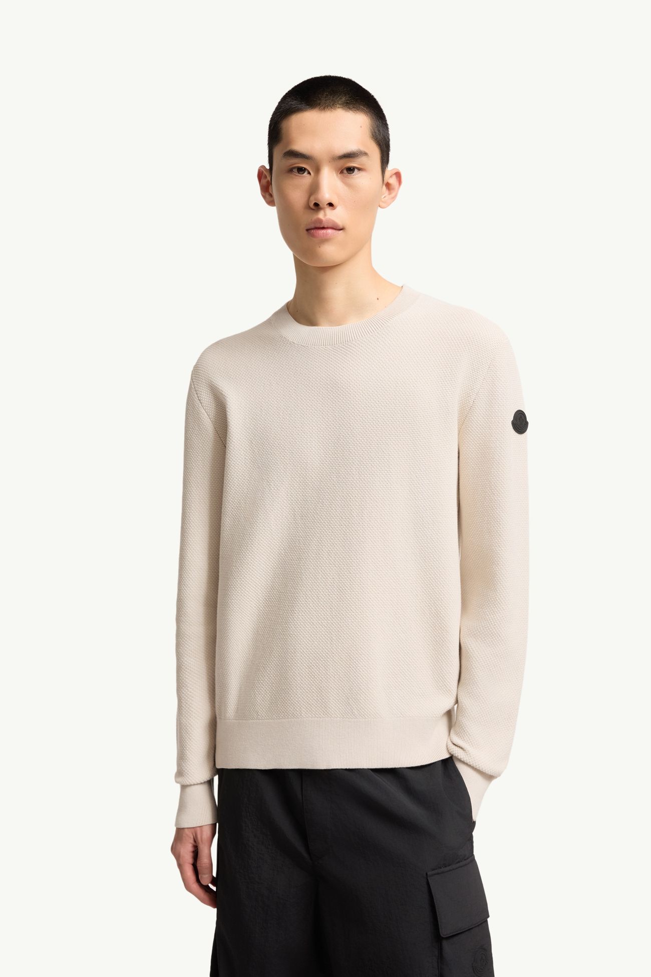 Pullover aus Baumwollstrick Herren Weiß-Elfenbein Moncler 3