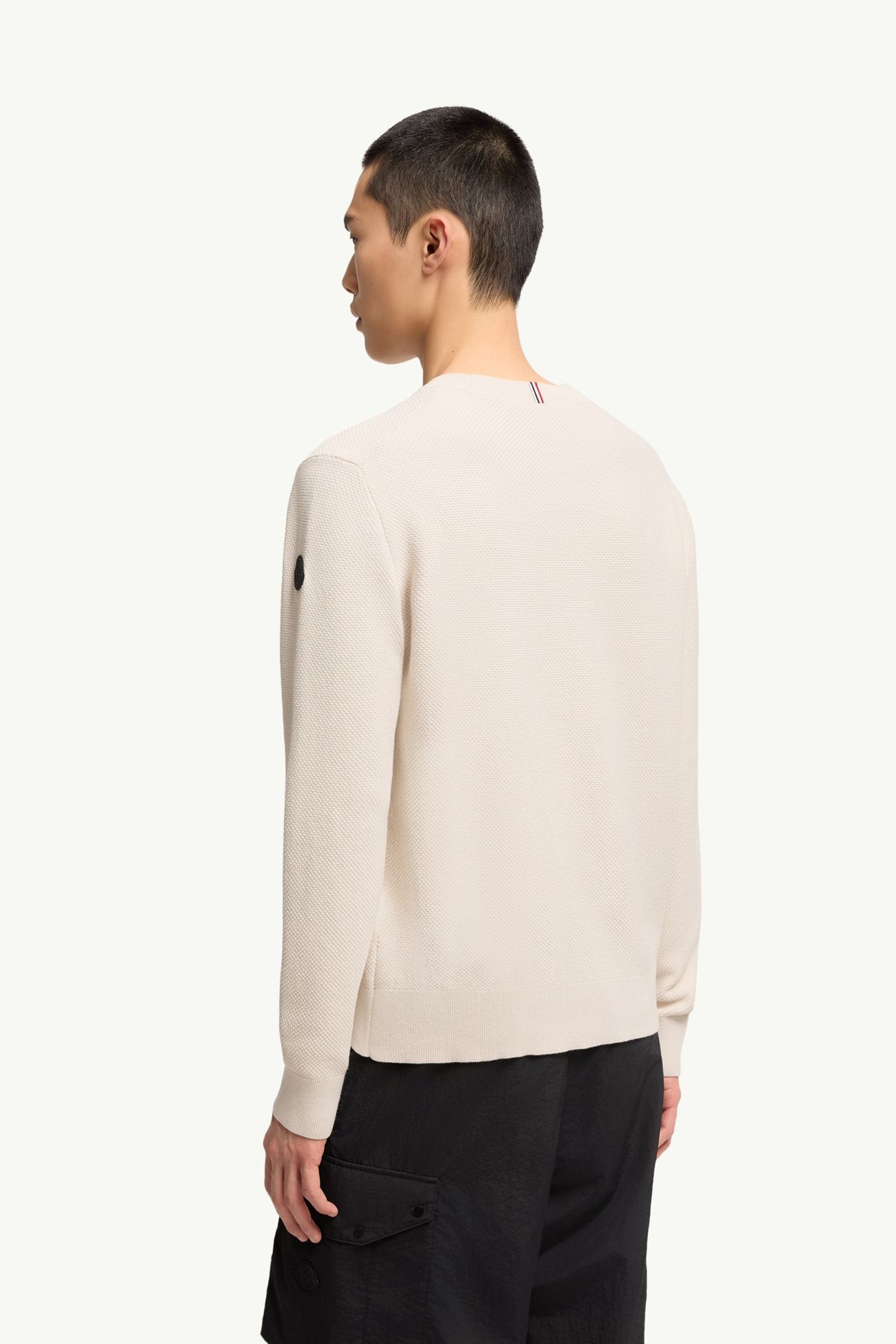 Pullover aus Baumwollstrick Herren Weiß-Elfenbein Moncler 4