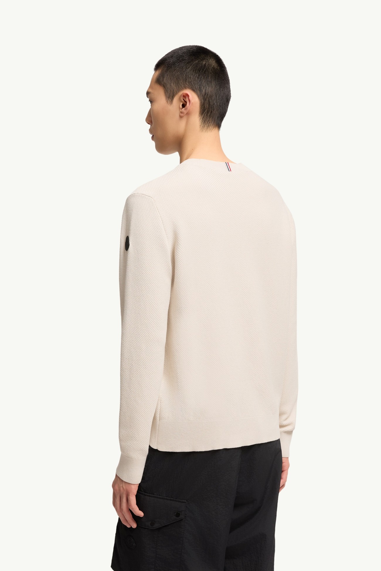 Pullover aus Baumwollstrick Herren Weiß-Elfenbein Moncler 4