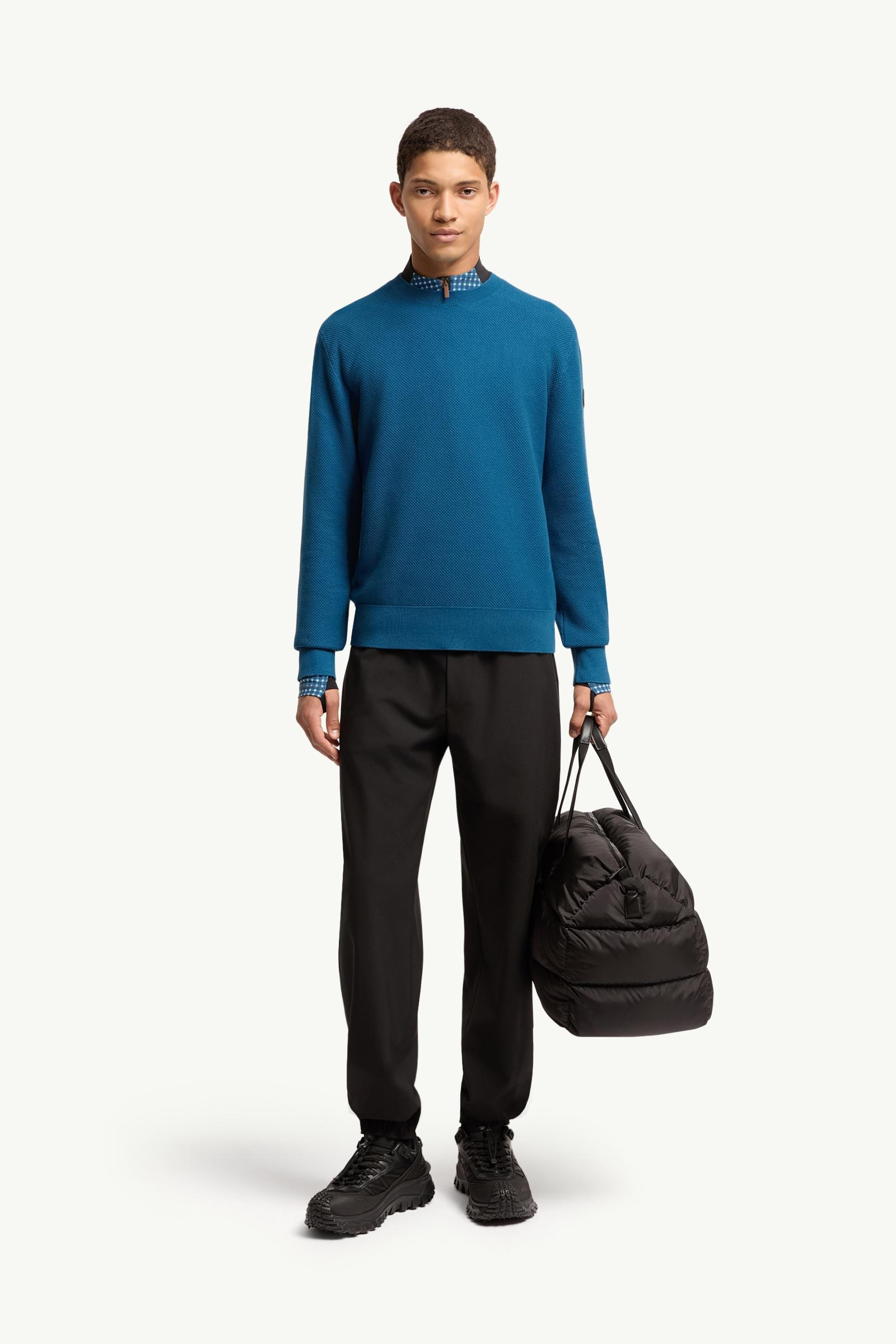 Cotton Knit Jumper Men Ink Blue Moncler, 1 of 0