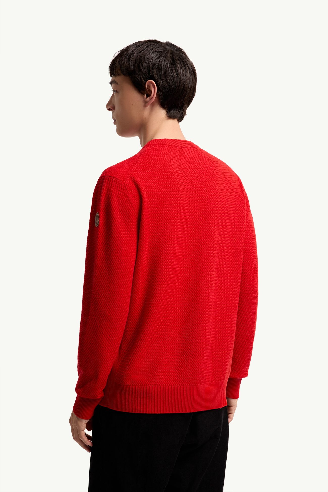 Jersey de lana y cachemira texturizado Hombre Rojo Moncler 4