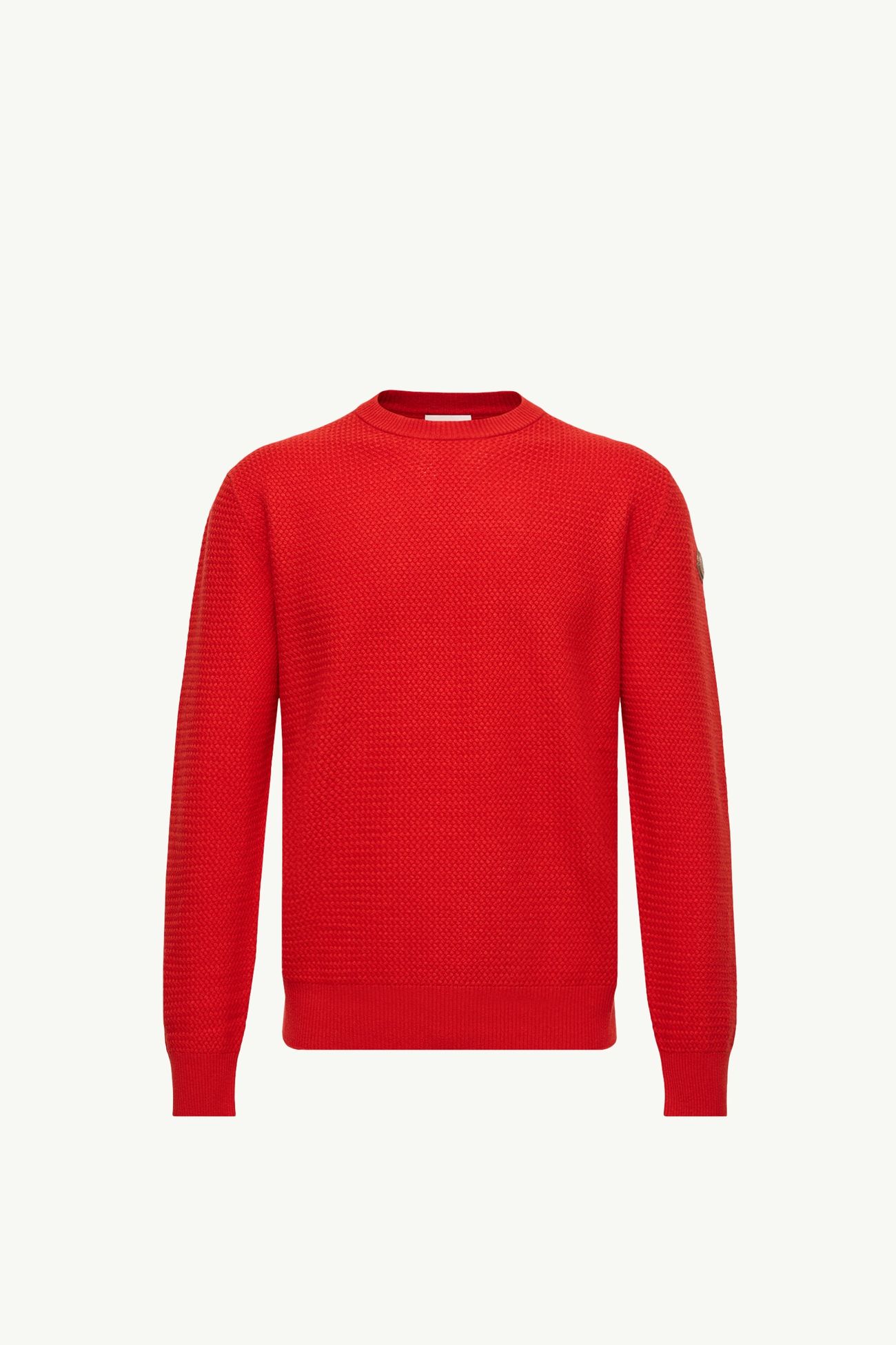Strukturierter Pullover aus Kaschmir-Woll-Mischung Herren Rot Moncler 2