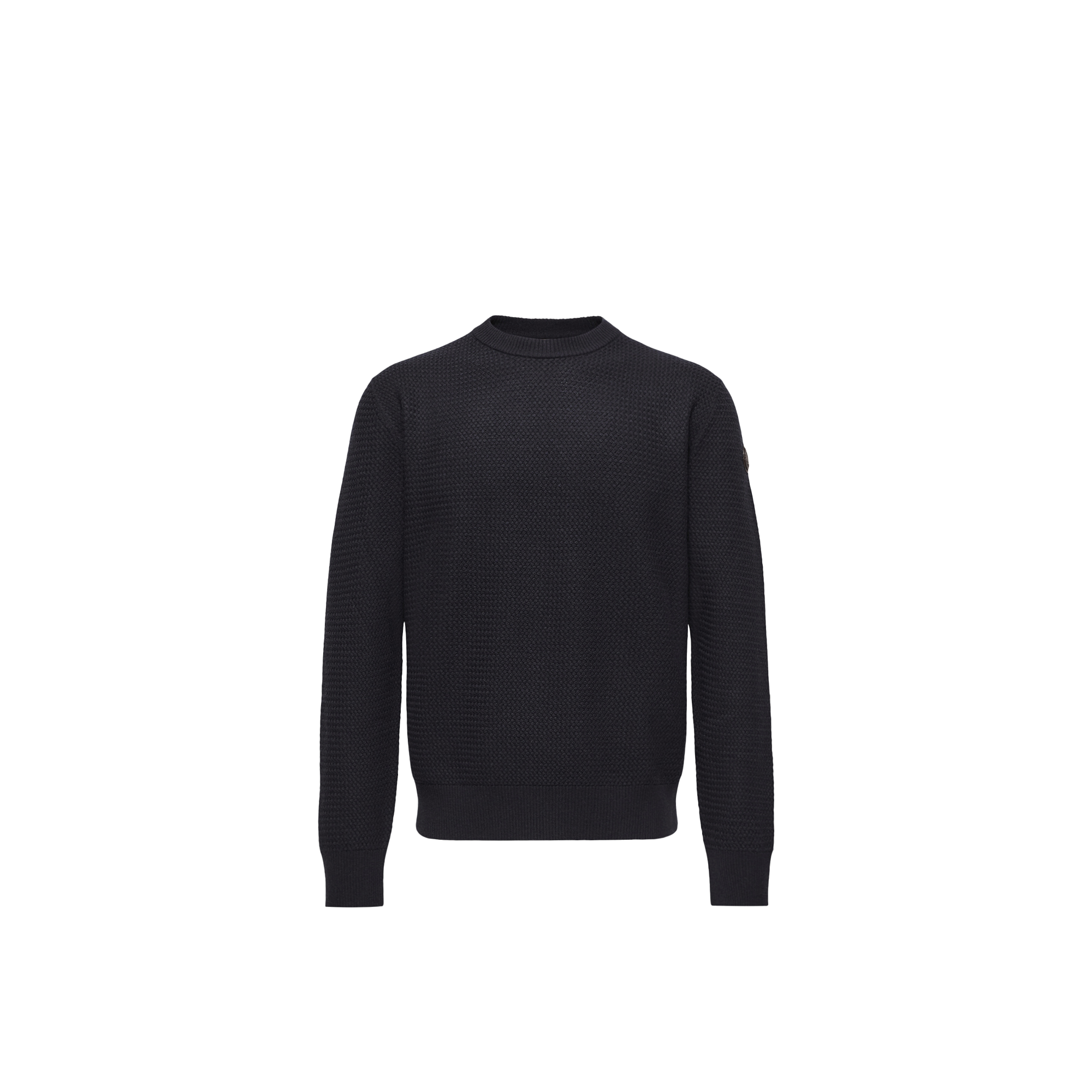 Moncler   Textured Cashmere & Wool Jumper for Men in Blue, Size: M
