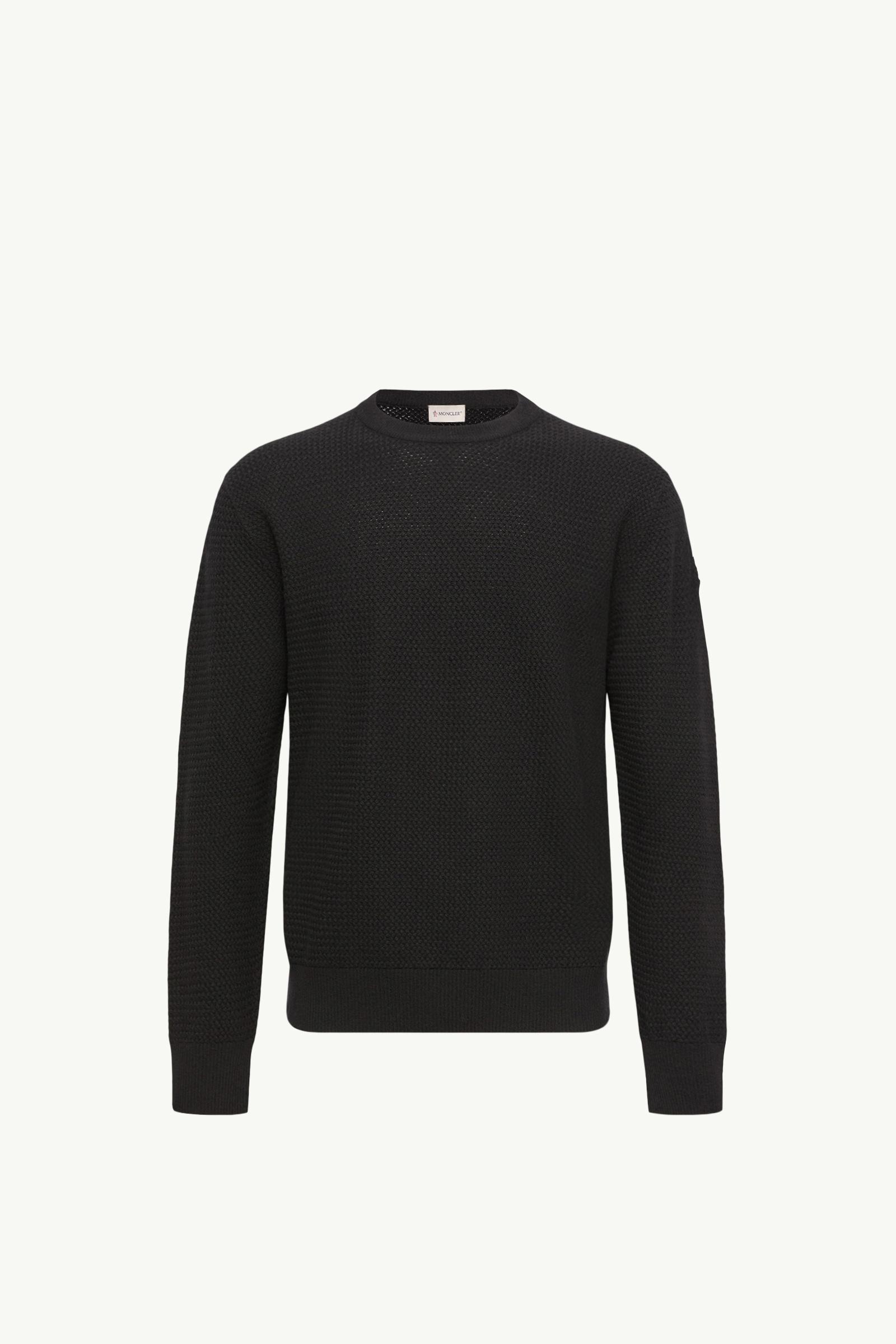 Textured Cashmere & Wool Sweater Men Black Moncler, 1 of 0