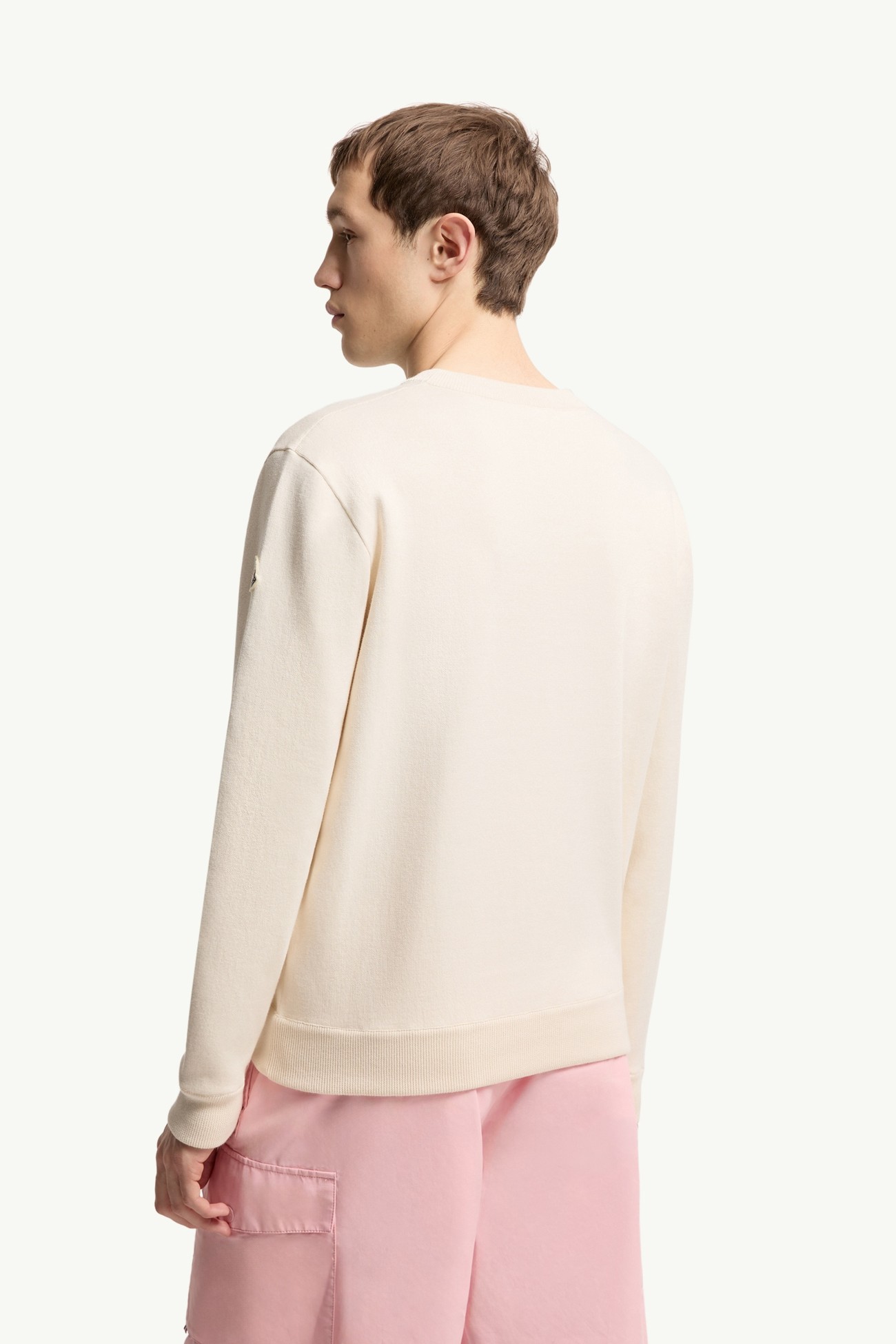 Jersey de mezcla de algodón con monograma Hombre Blanco Marfil Moncler 4