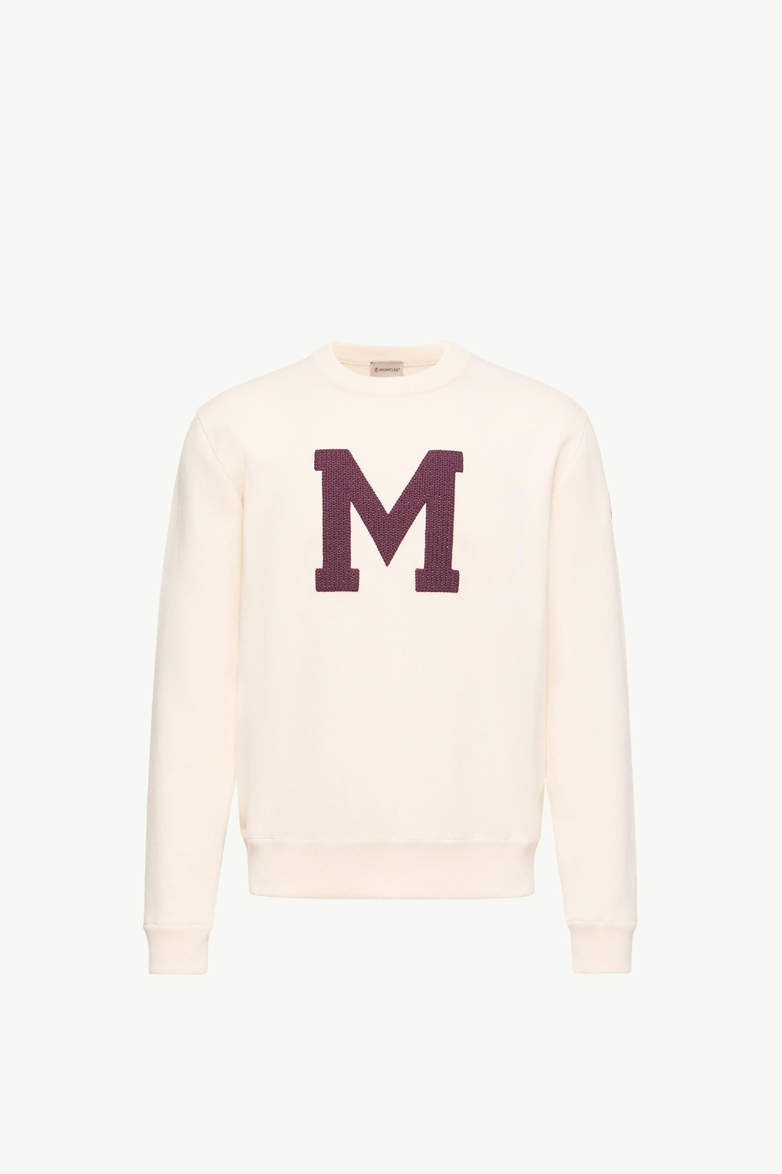 Monogram Cotton Blend Jumper Men White Ivory Moncler, 1 of 0