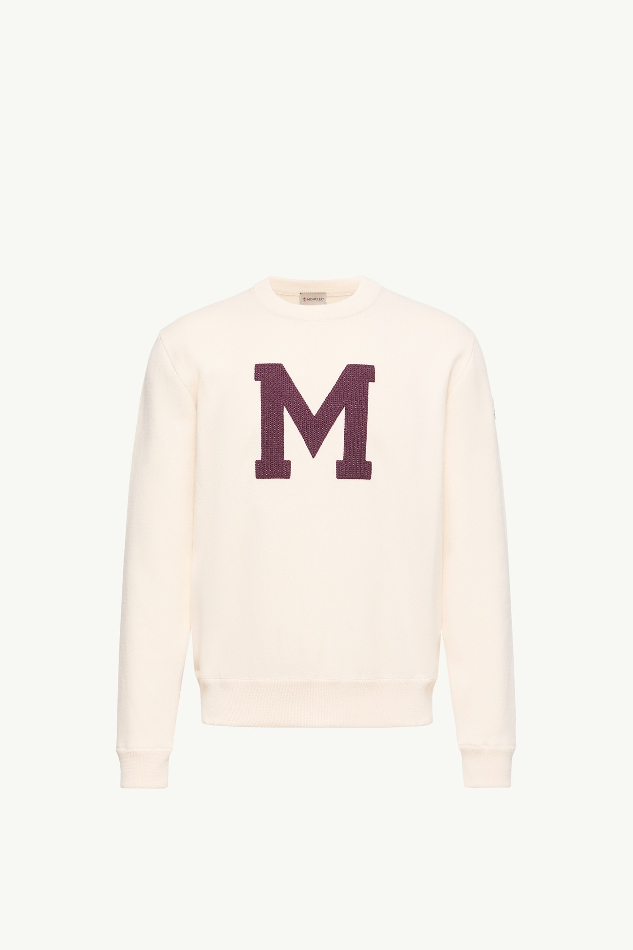 Jersey de mezcla de algodón con monograma Hombre Blanco Marfil Moncler 2