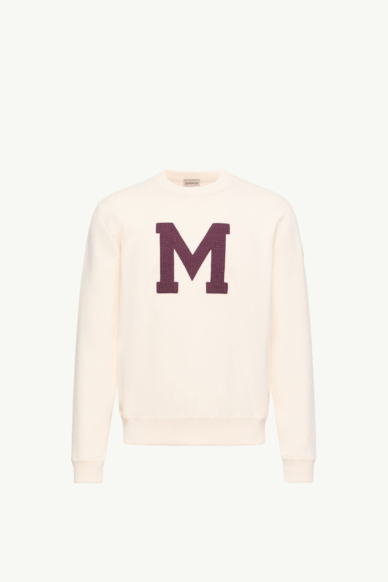 交織圖案棉質混紡毛衣 男士 象牙白色 Moncler 2