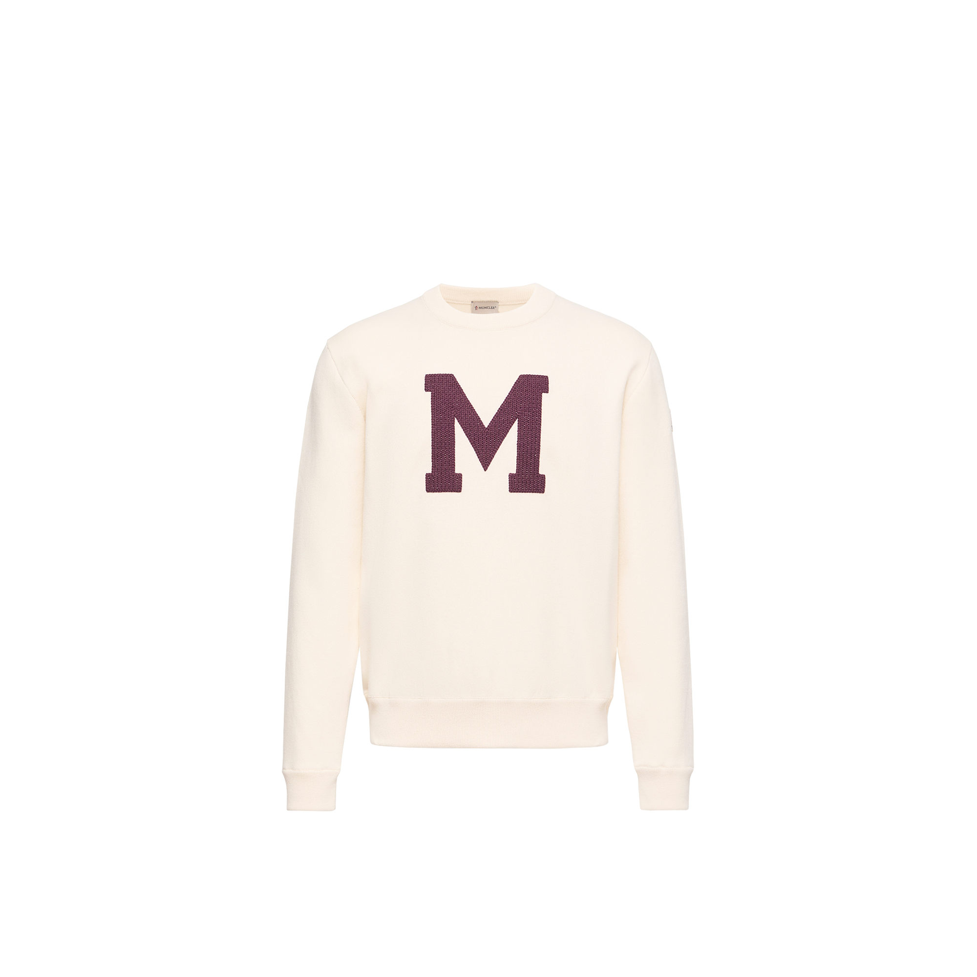 Moncler   Monogram Cotton Blend Jumper for Men in White, Size: M