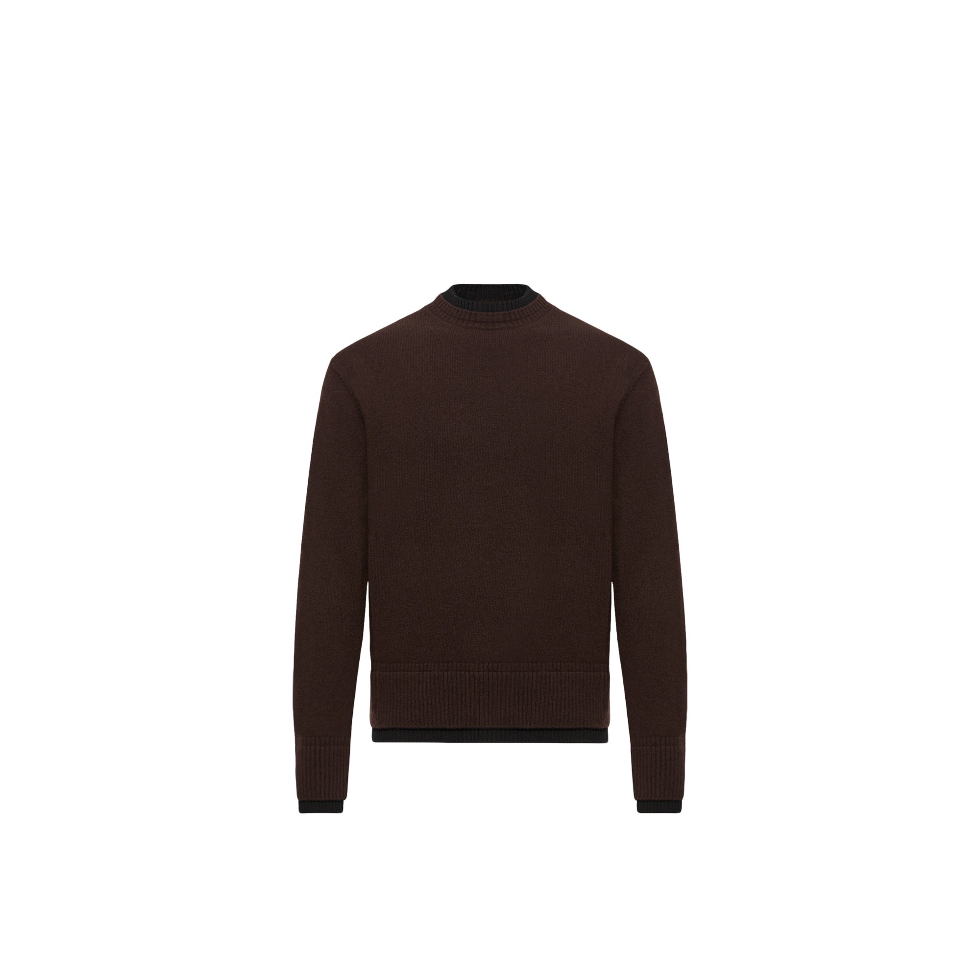Moncler Men's Crewneck Sweater in Brown, Size XL, Long Sleeve Pullover Sweatshirt for Casual Wear - Image 5
