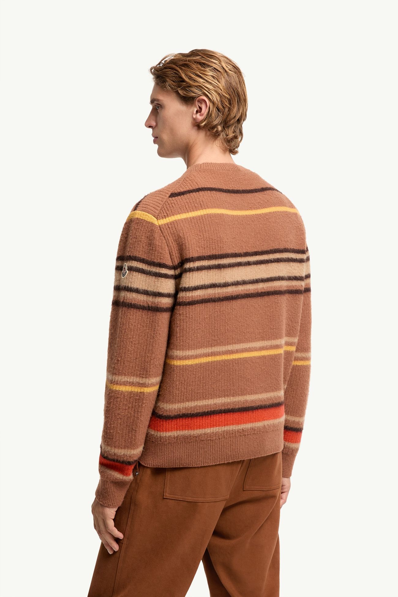 Striped Wool Jumper Men Light Brown Moncler 4