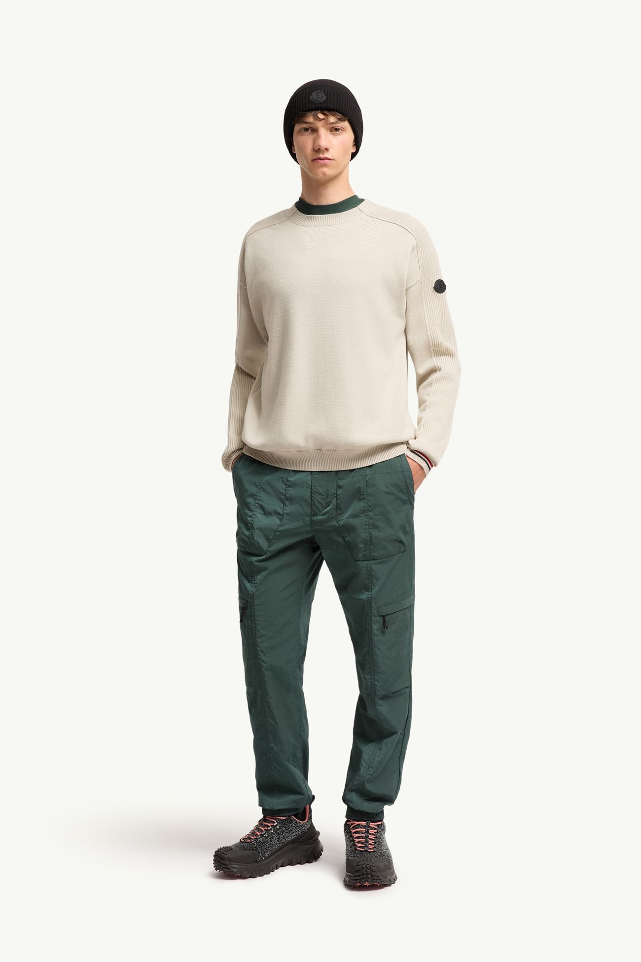 Logo Wool Jumper Men Light Beige Moncler 0