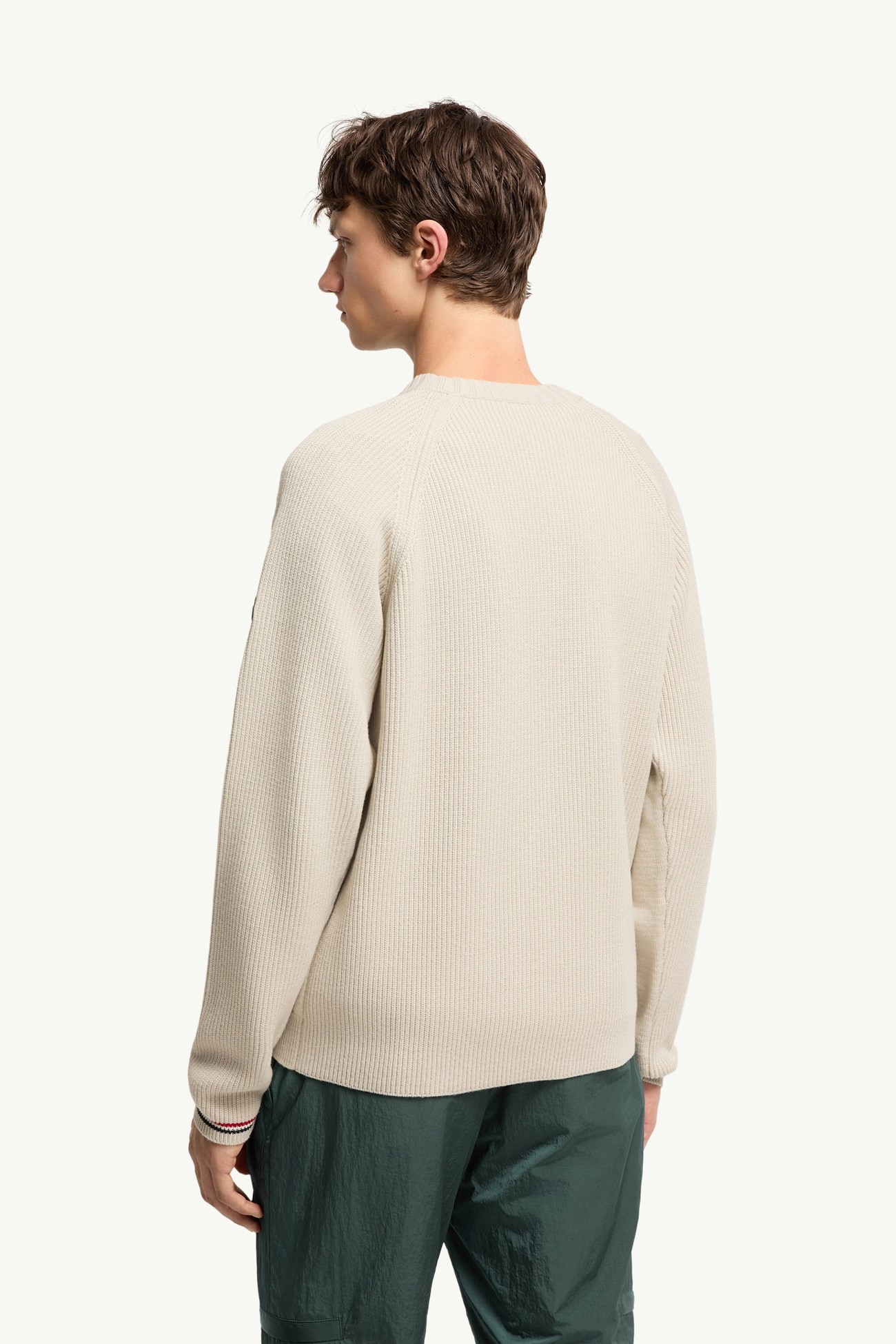 Logo Wool Jumper Men Light Beige Moncler 4