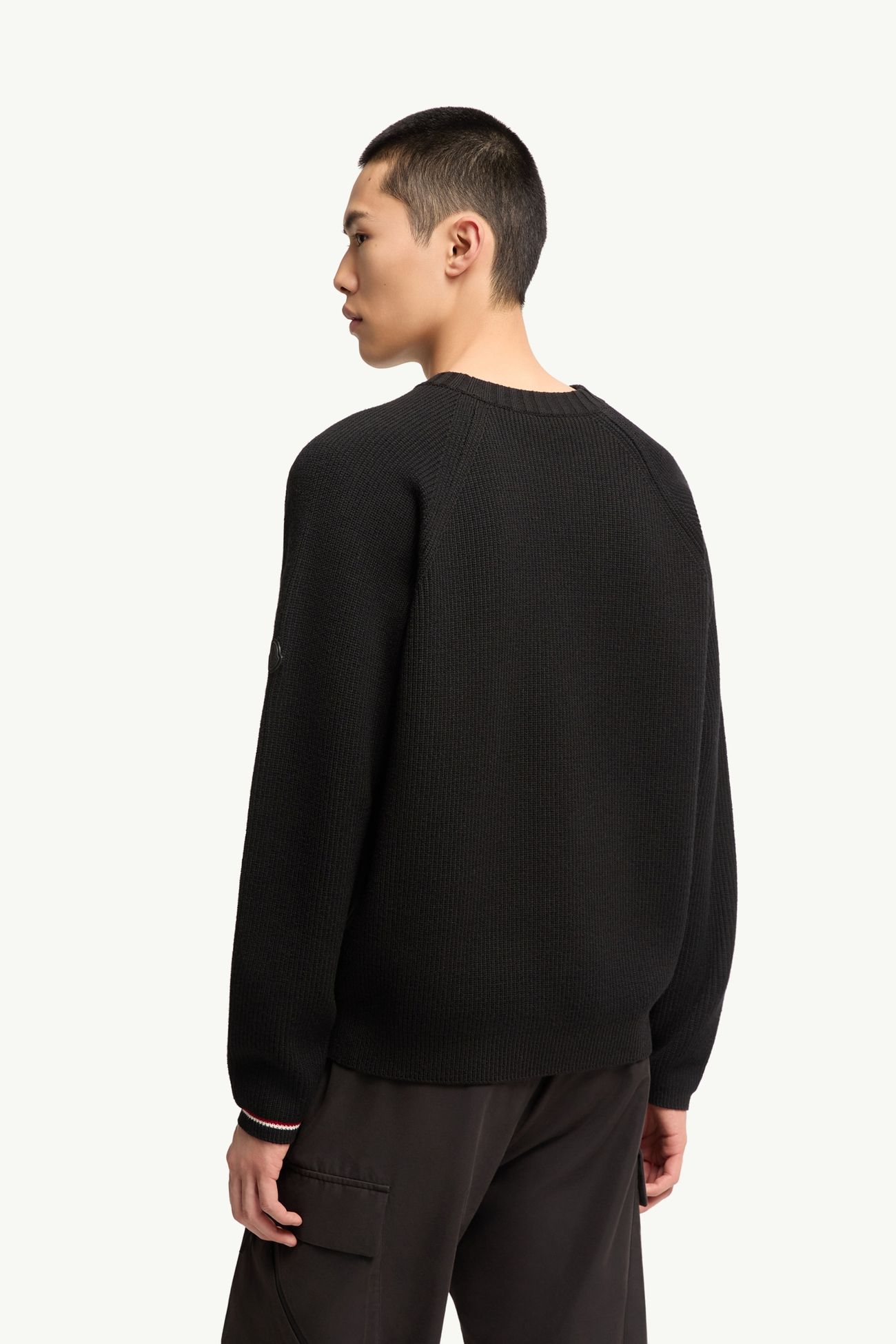 Logo Wool Jumper Men Black Moncler 4
