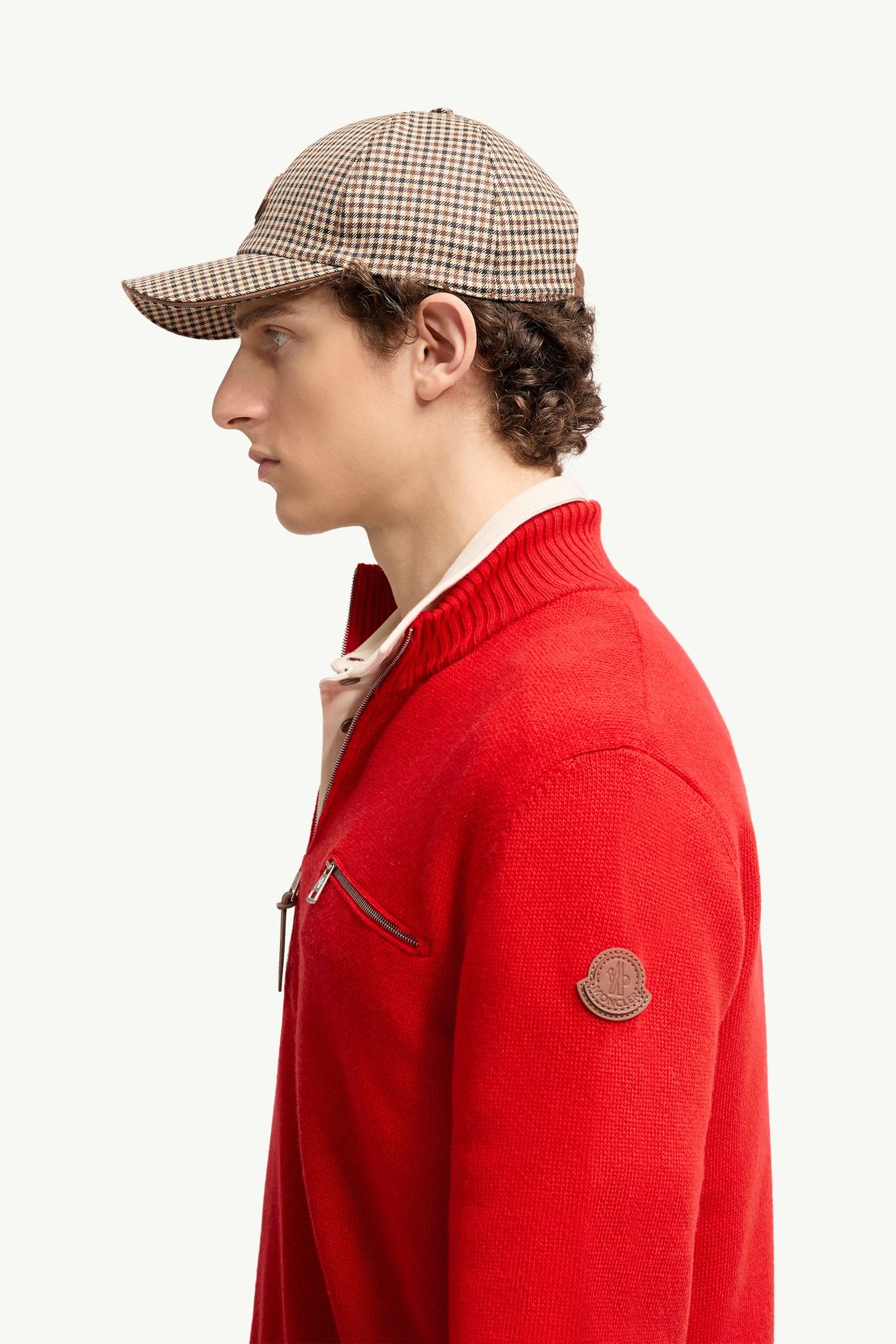 Wool & Cashmere Blend Turtleneck Sweater Men Red Moncler 1