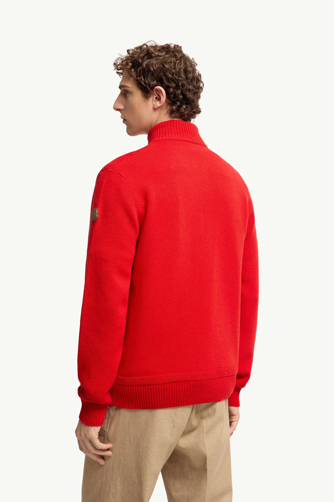 Wool & Cashmere Blend Turtleneck Sweater Men Red Moncler 4